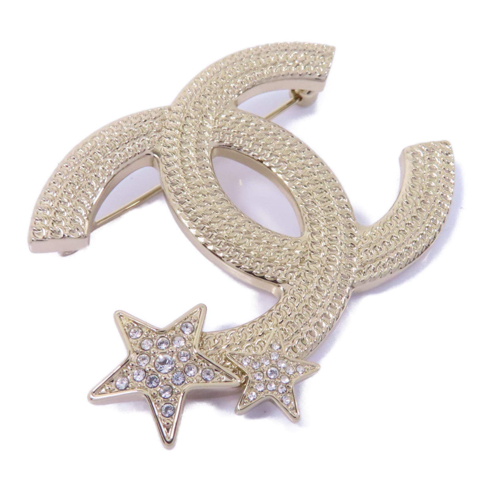 CHANEL 金屬Brooch胸針金色/透明