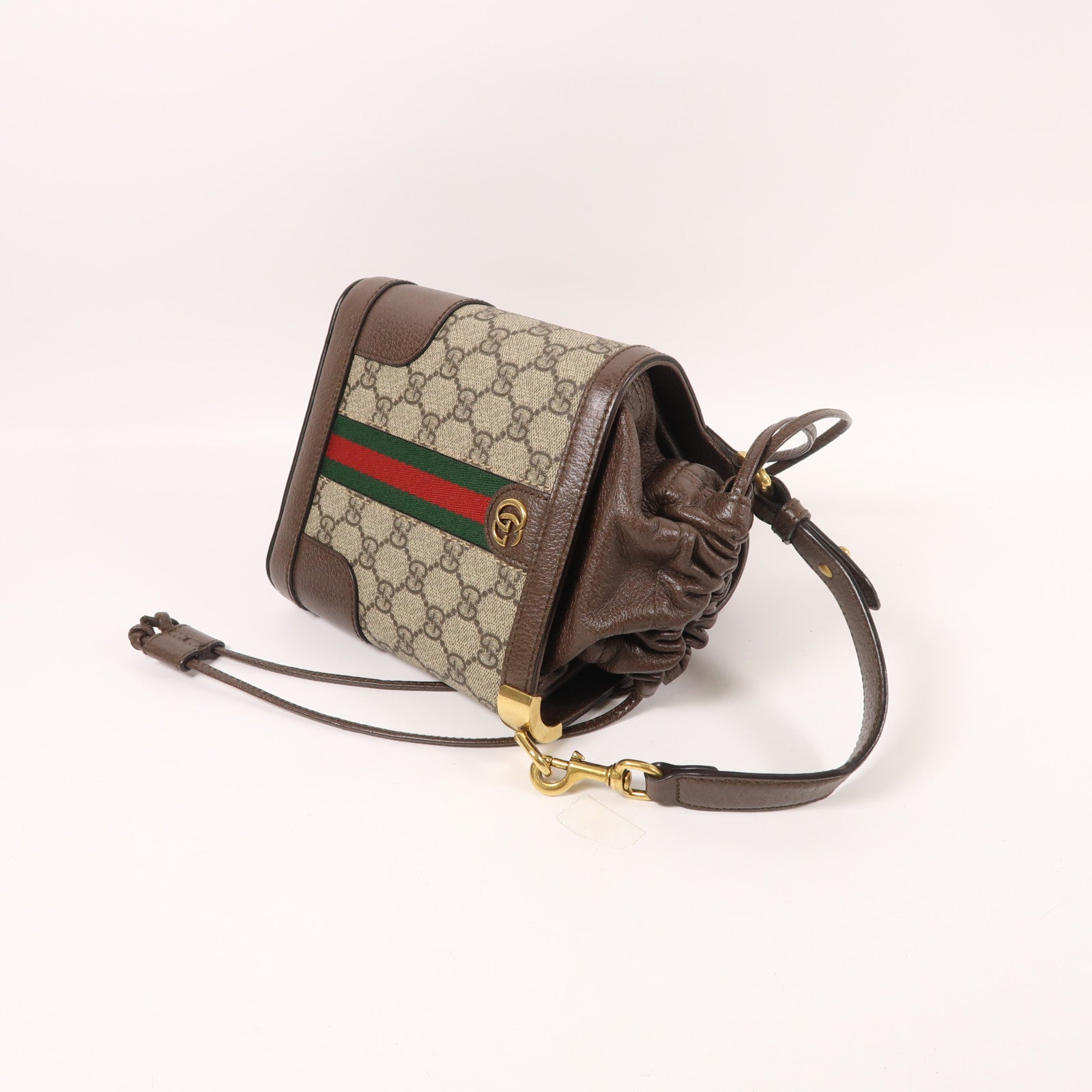 GUCCI 【激減優惠】塗層帆布Ophidia Bucket Bag金扣手挽肩背兩用袋