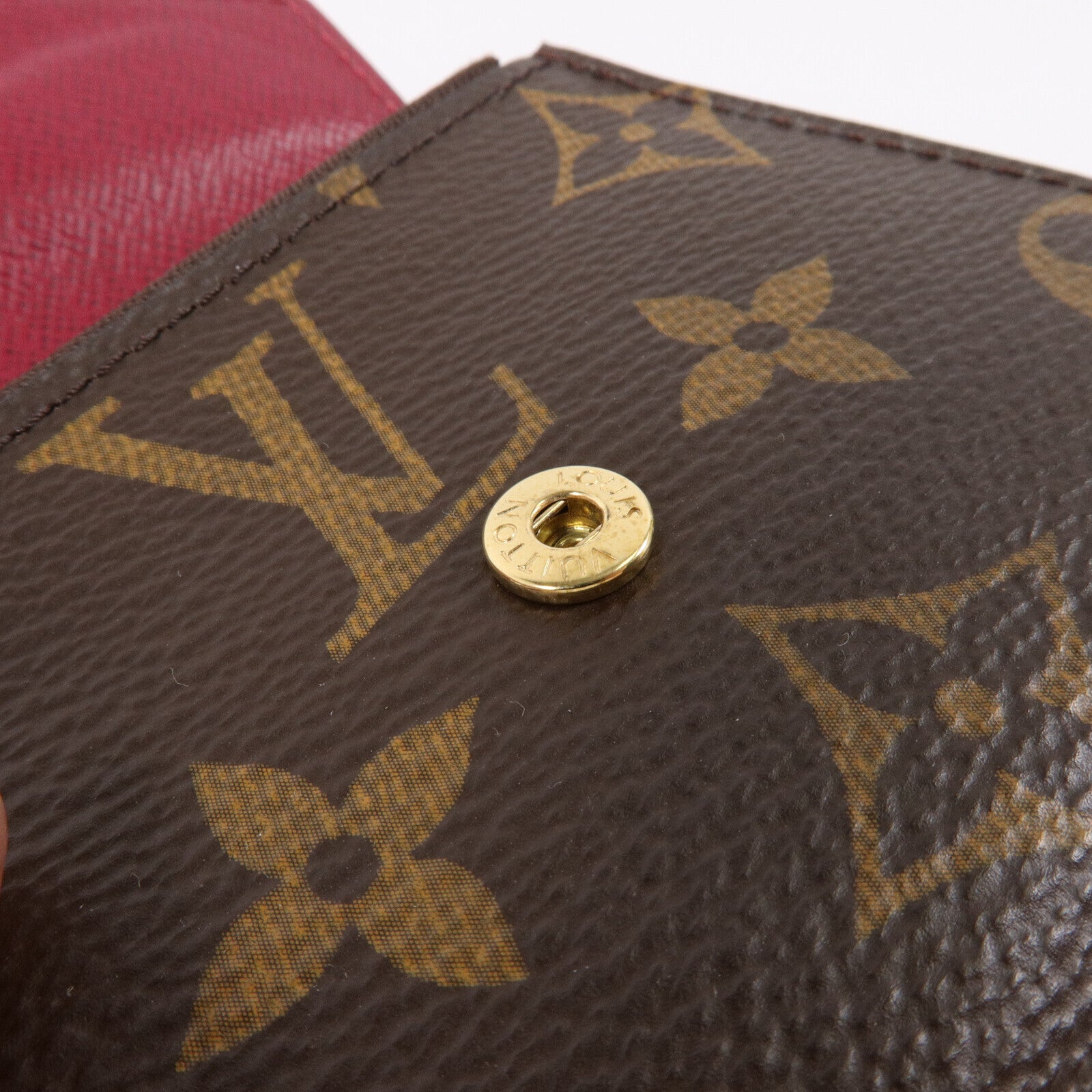 LOUIS VUITTON Monogram Fuchsia Zoe Wallet金扣錢包