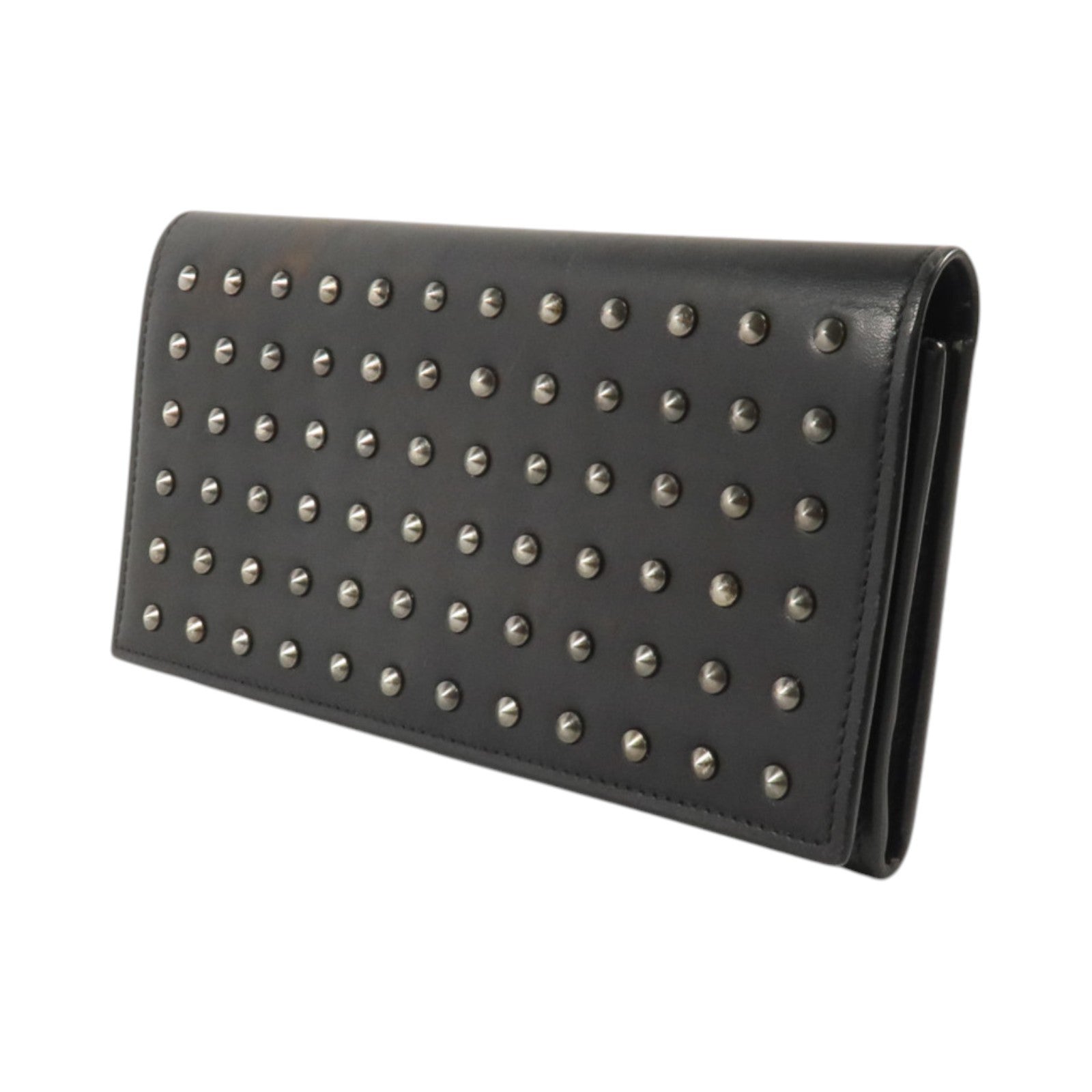 SAINT LAURENT 牛皮皮革Long Wallet銀扣長錢包