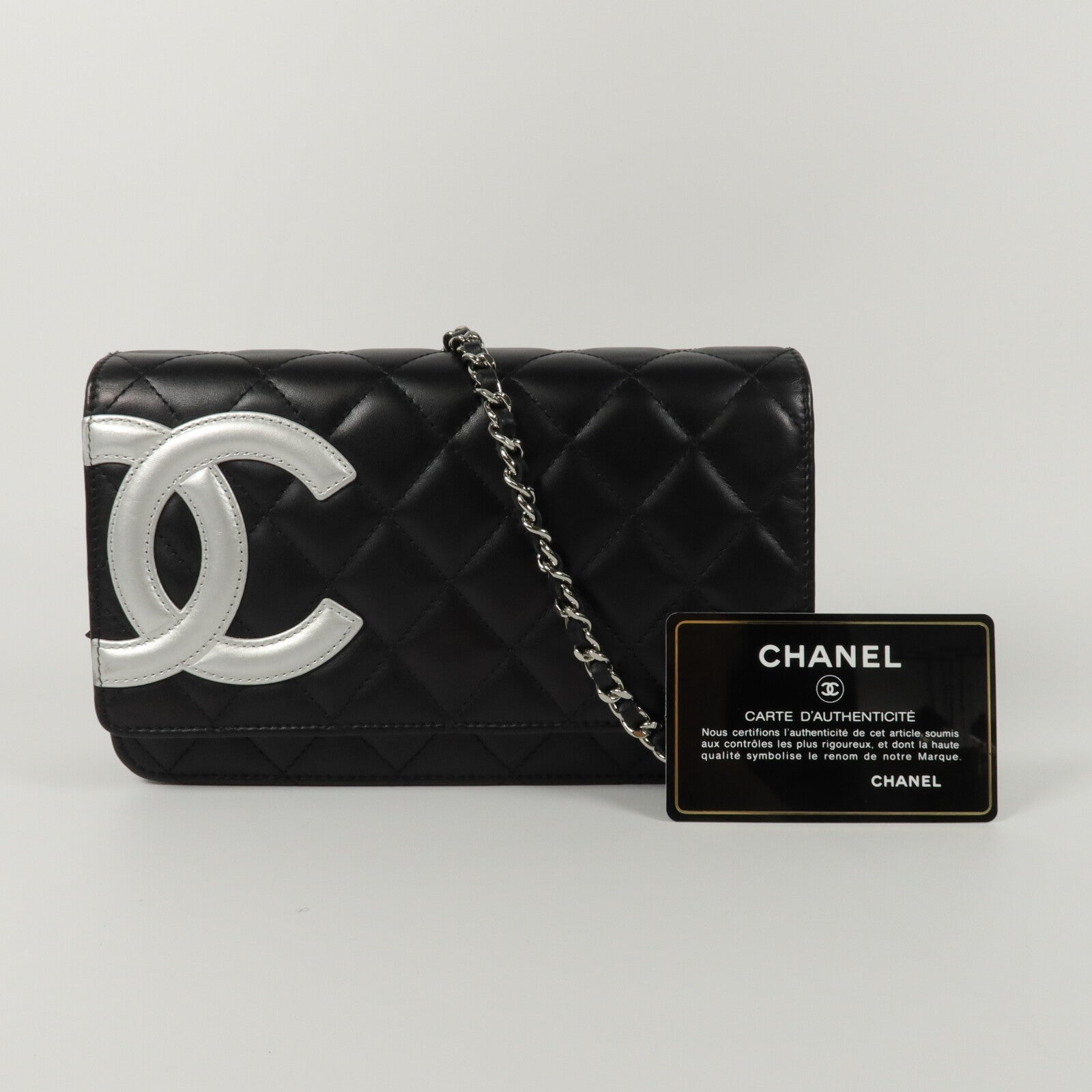 CHANEL 牛皮皮革Cambon Wallet On Chain鏈帶肩背袋