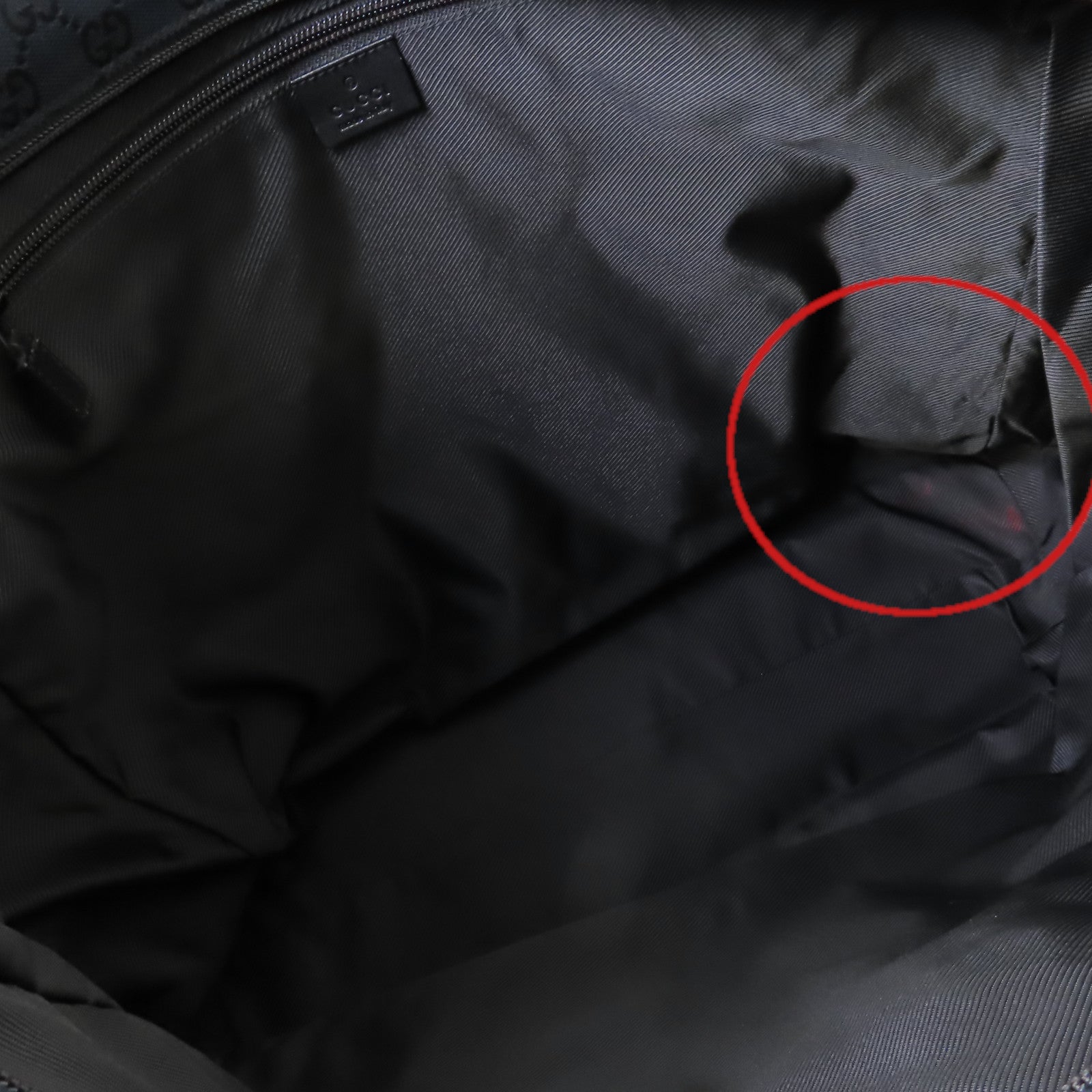 GUCCI GG帆布Tote Bag肩背袋黑色