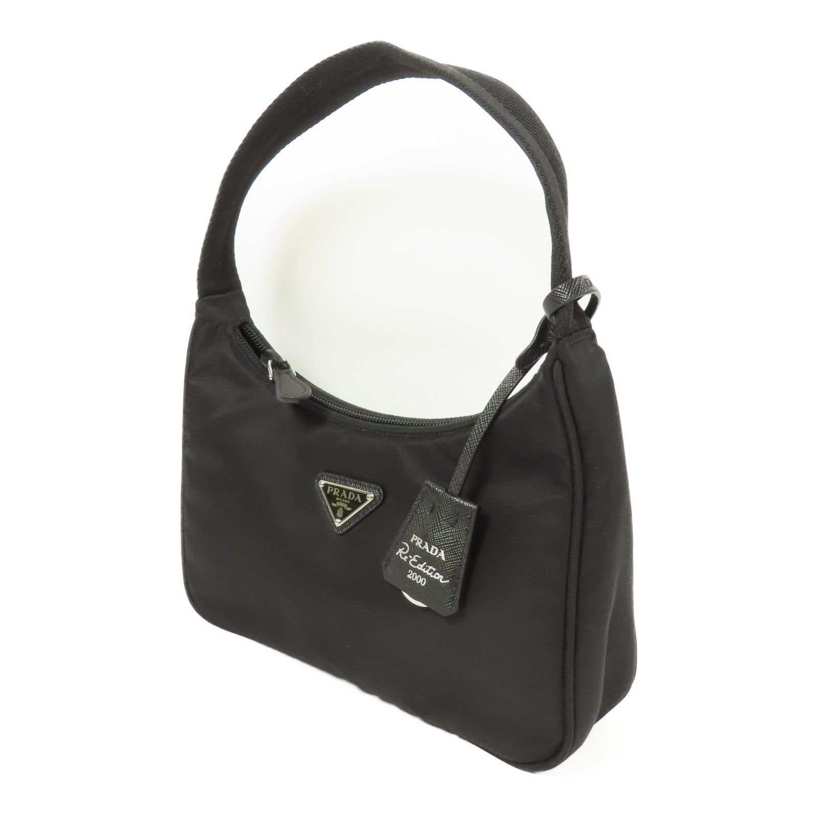 PRADA 尼龍Re-Edition 2000 Mini銀扣手挽袋/肩背袋