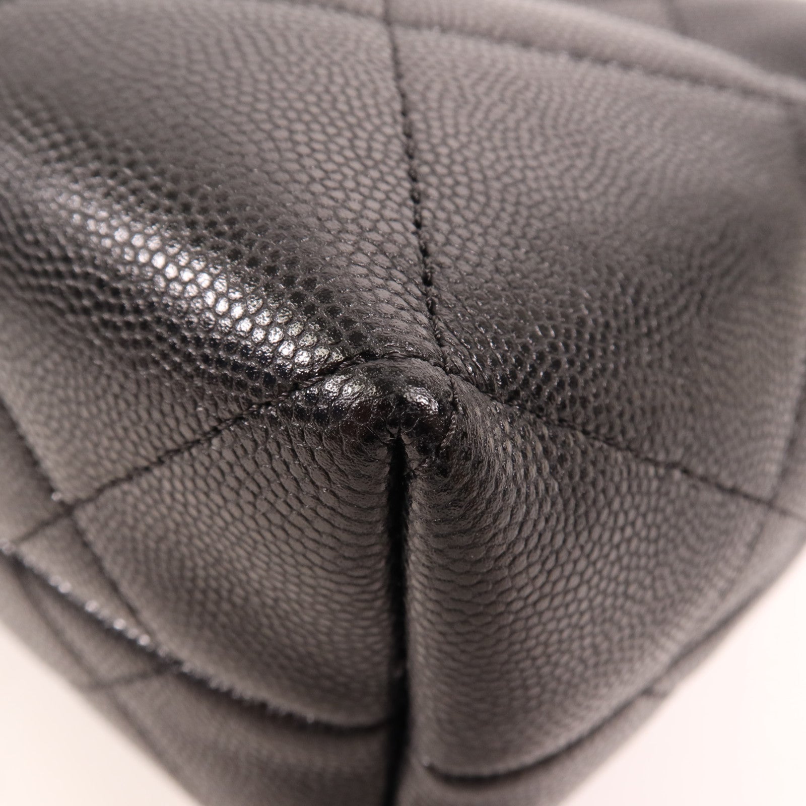 CHANEL 牛皮皮革Chain Shoulder金扣手挽肩背兩用袋