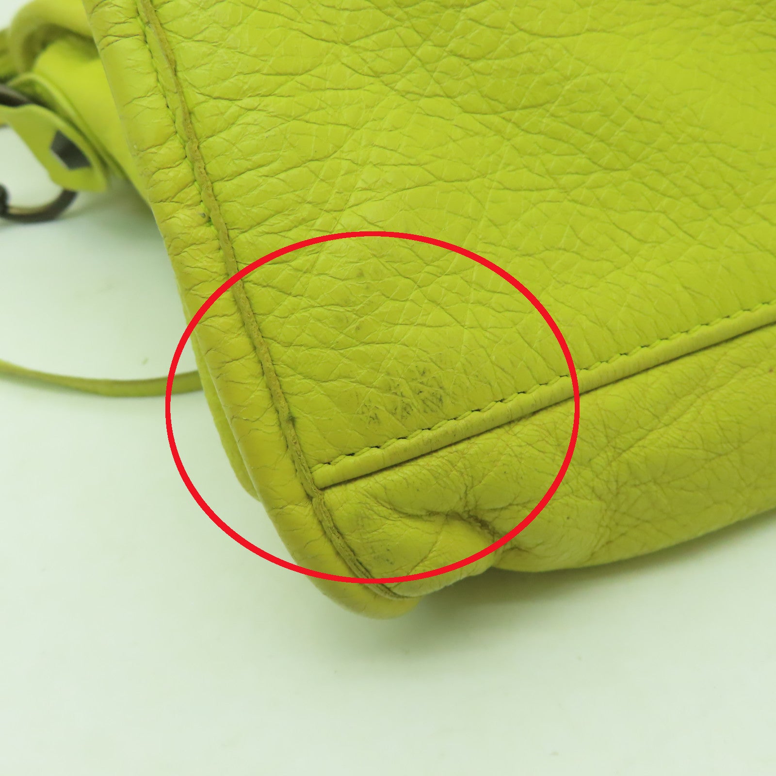 BALENCIAGA 羊皮皮革City黑扣手挽肩背兩用袋黃色