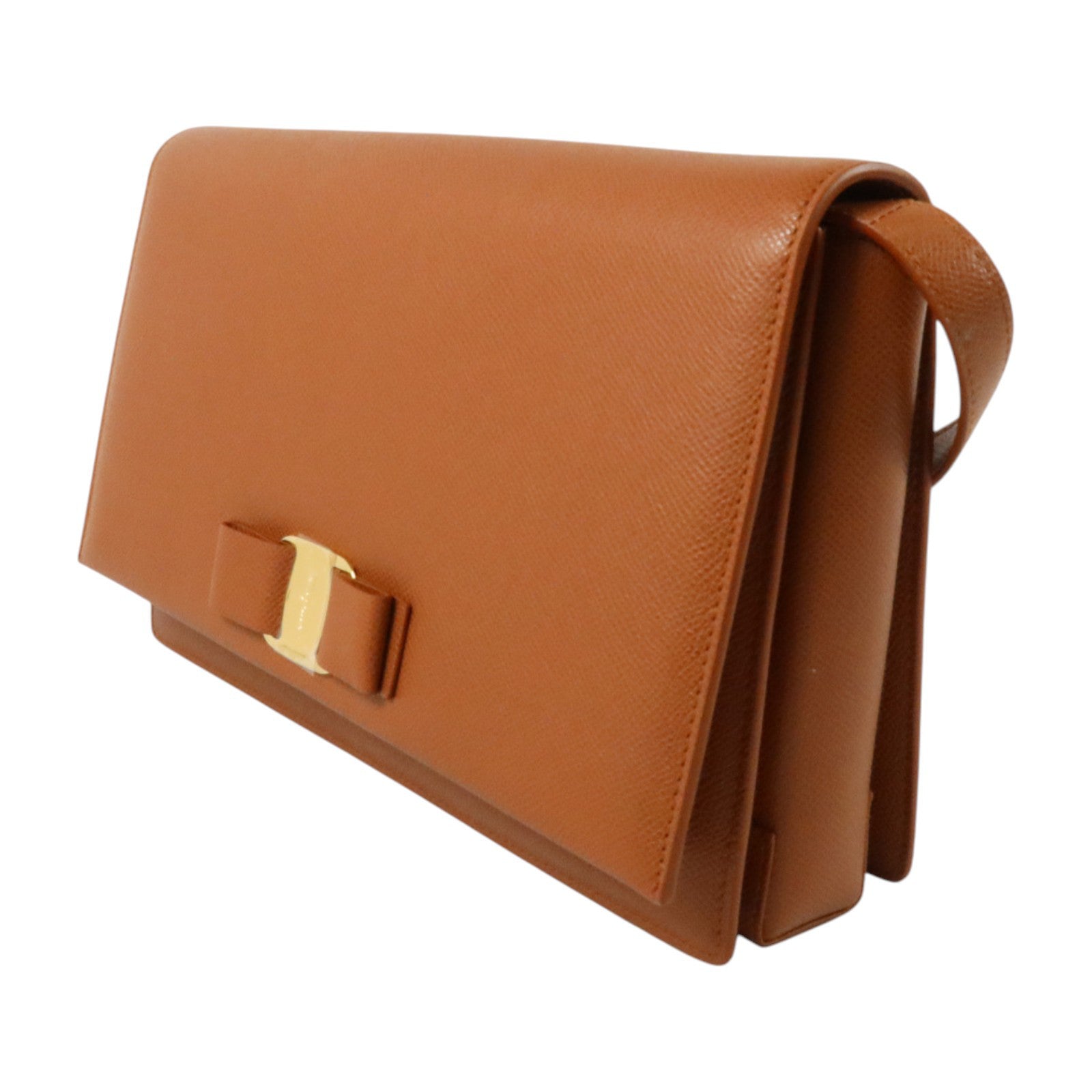 Salvatore Ferragamo 牛皮皮革Shoulder Bag金扣肩背袋