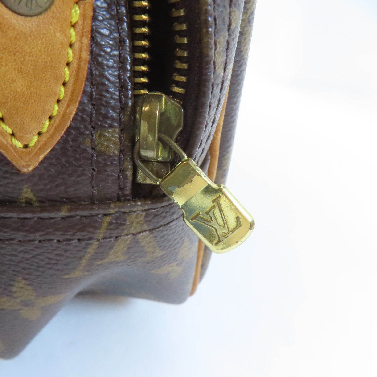 LOUIS VUITTON Monogram Reporter PM金扣肩背袋啡色