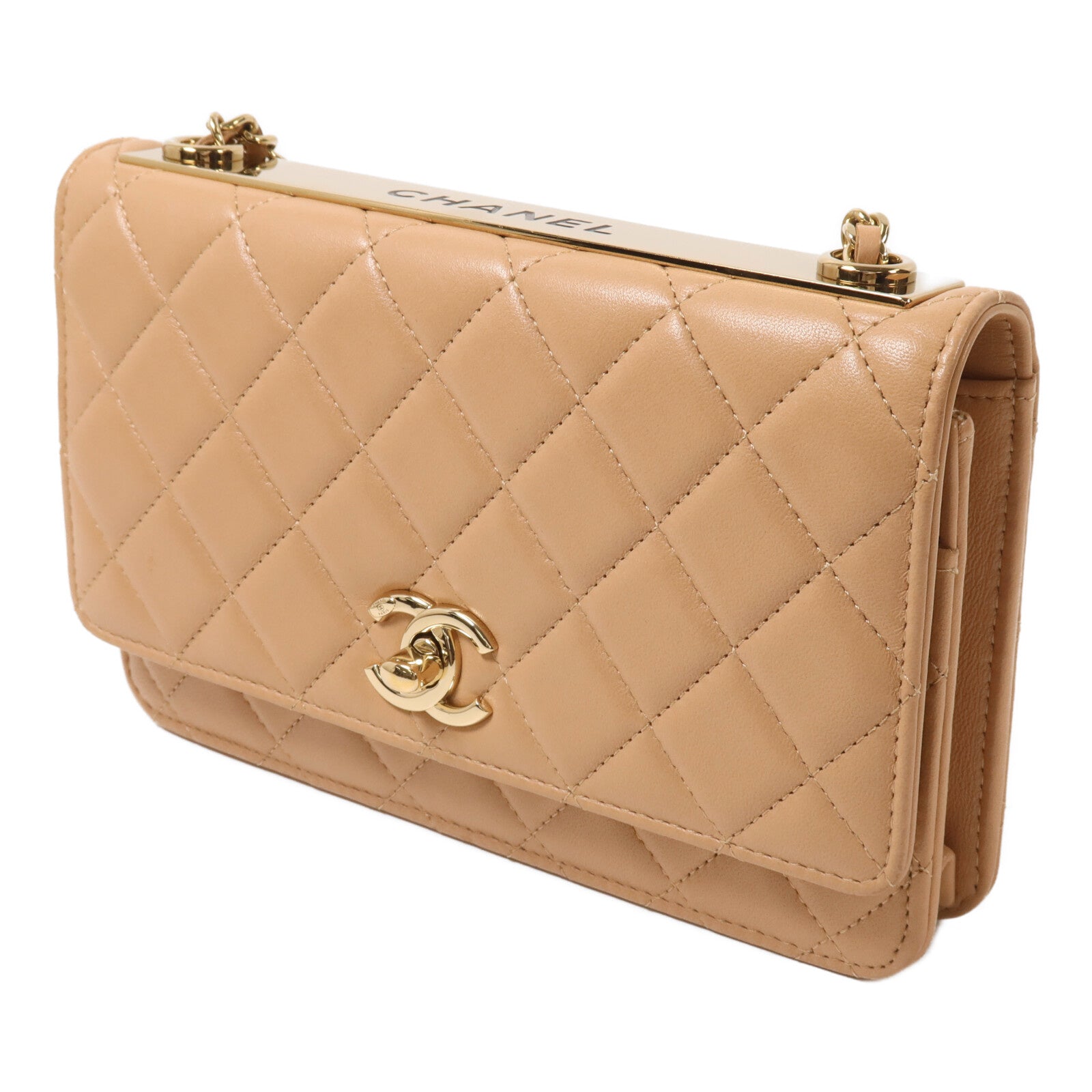 CHANEL 羊皮皮革Trendy Wallet On Chain鏈帶肩背袋