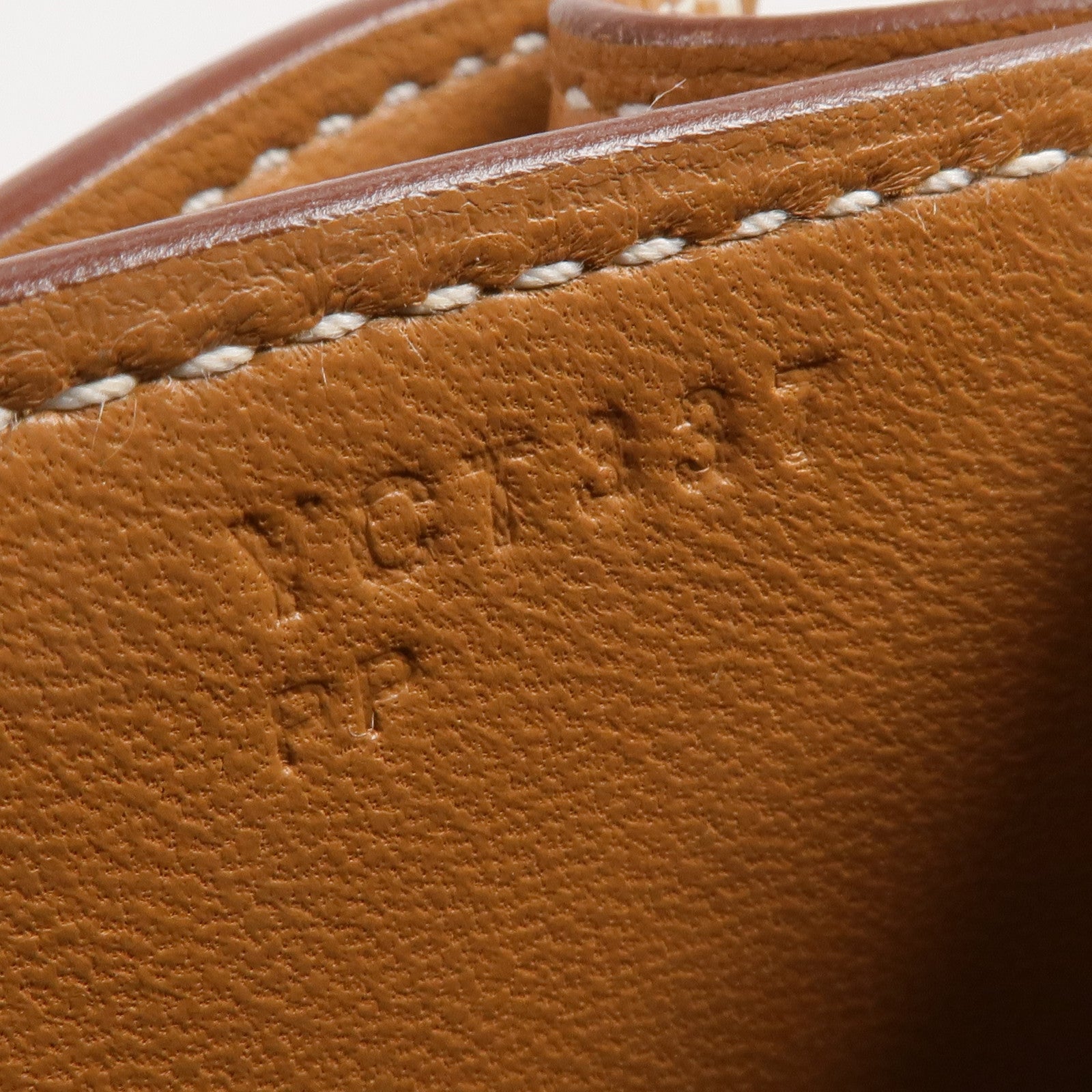 HERMES Epsom皮革Constance 24銀扣肩背袋Gold