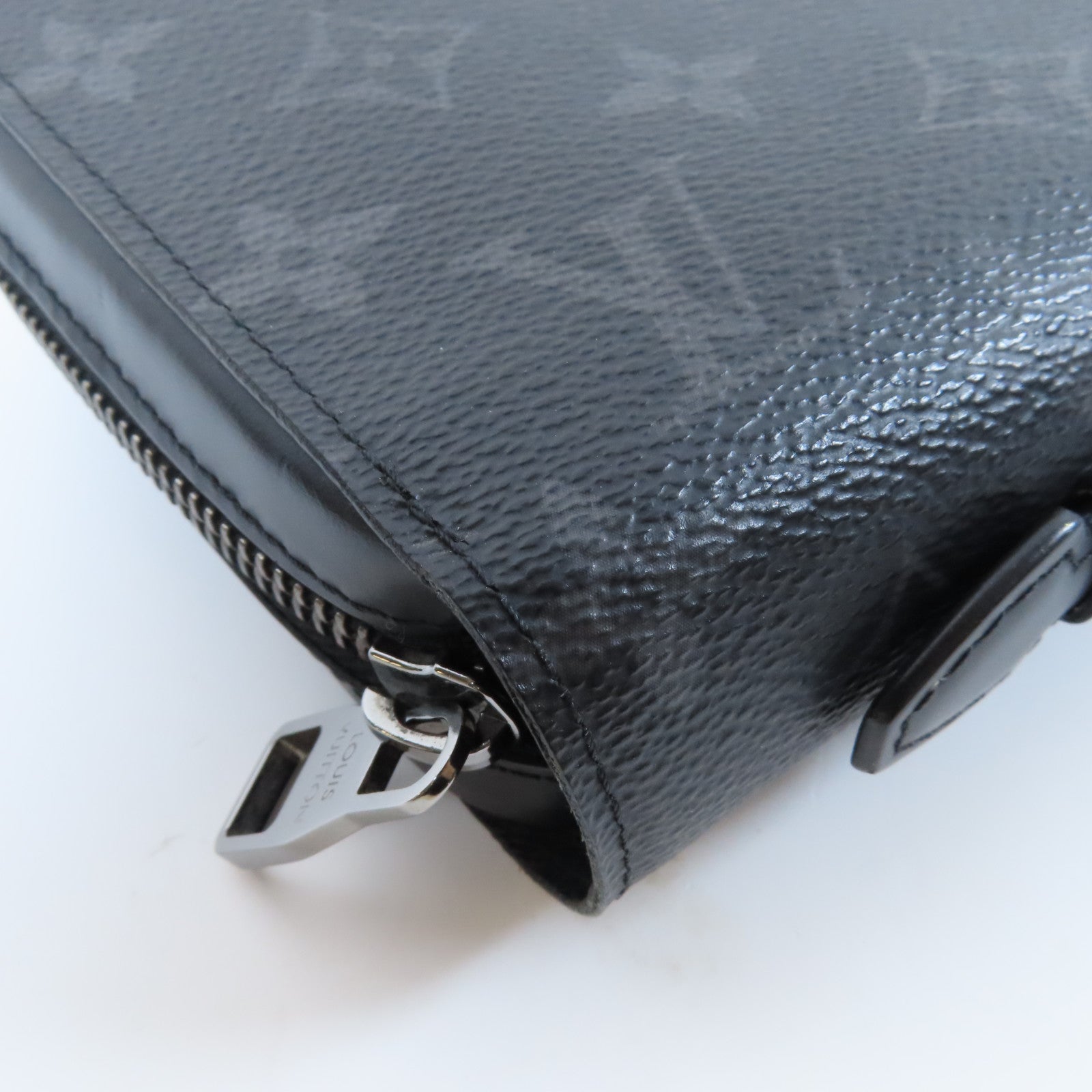 LOUIS VUITTON 【激減優惠】Monogram Eclipse Zippy XL Wallet銀扣手拿包/錢包黑色