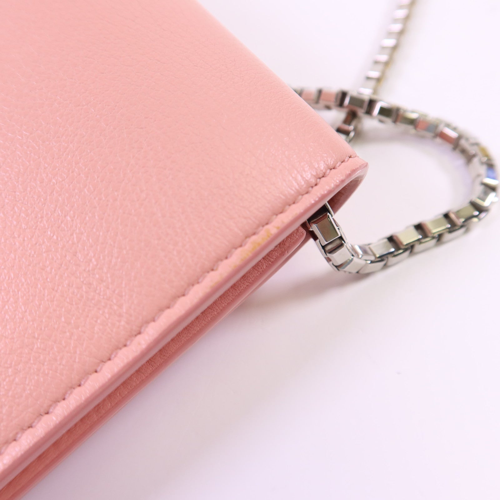 BALENCIAGA 牛皮皮革Shoulder Bag銀扣鏈帶肩背袋