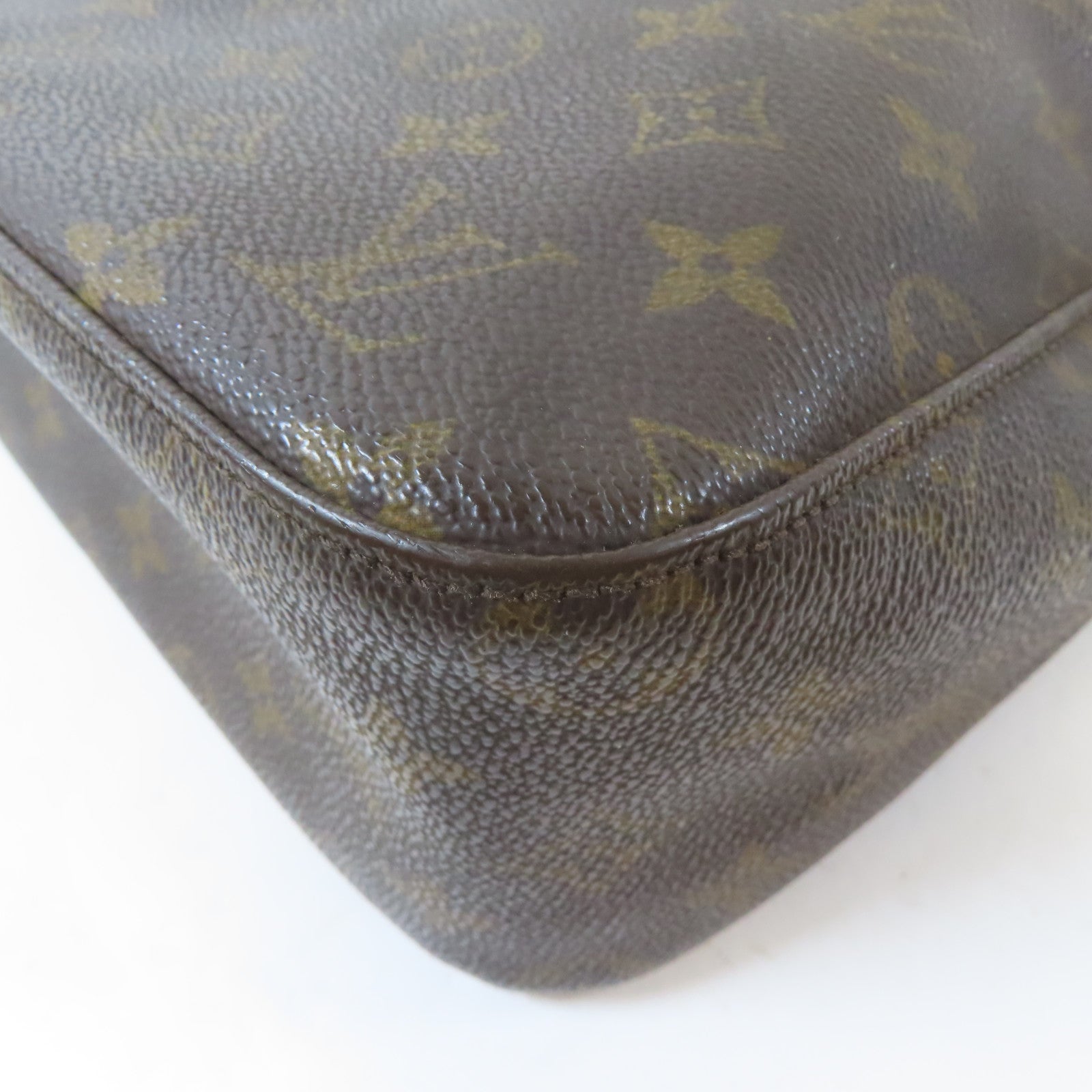 LOUIS VUITTON Monogram Looping MM金扣肩背袋啡色