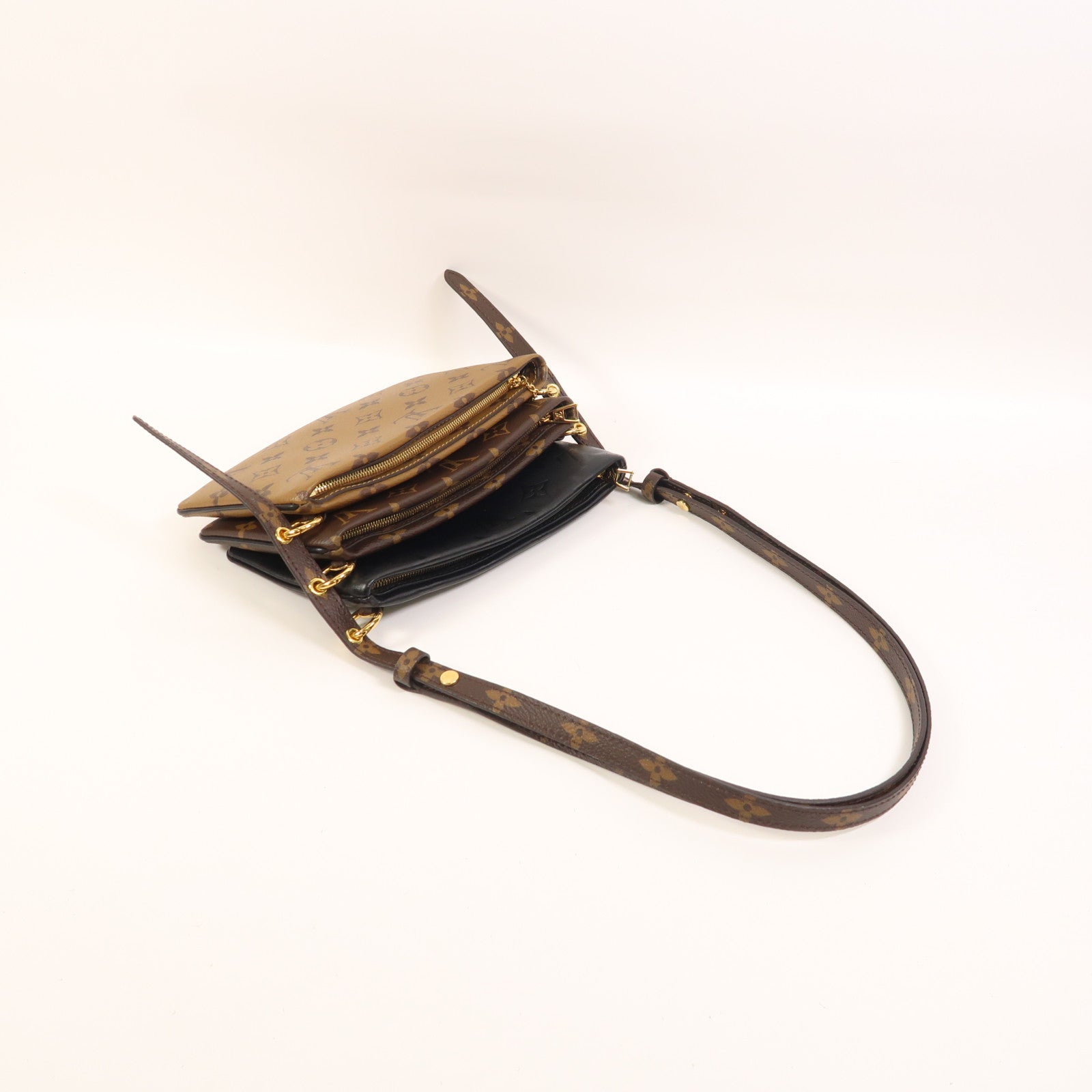 LOUIS VUITTON Monogram/Monogram Reverse Pochette LV 3金扣肩背袋