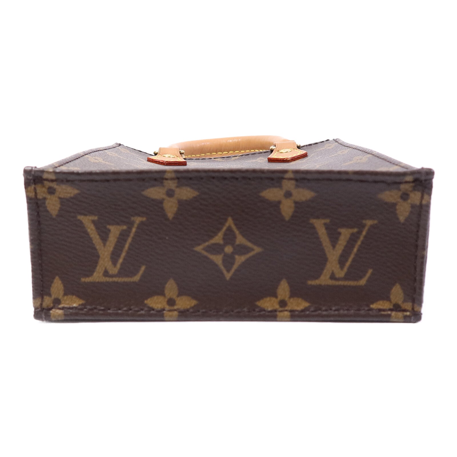 LOUIS VUITTON Monogram Petit Sac Plat手挽肩背兩用袋