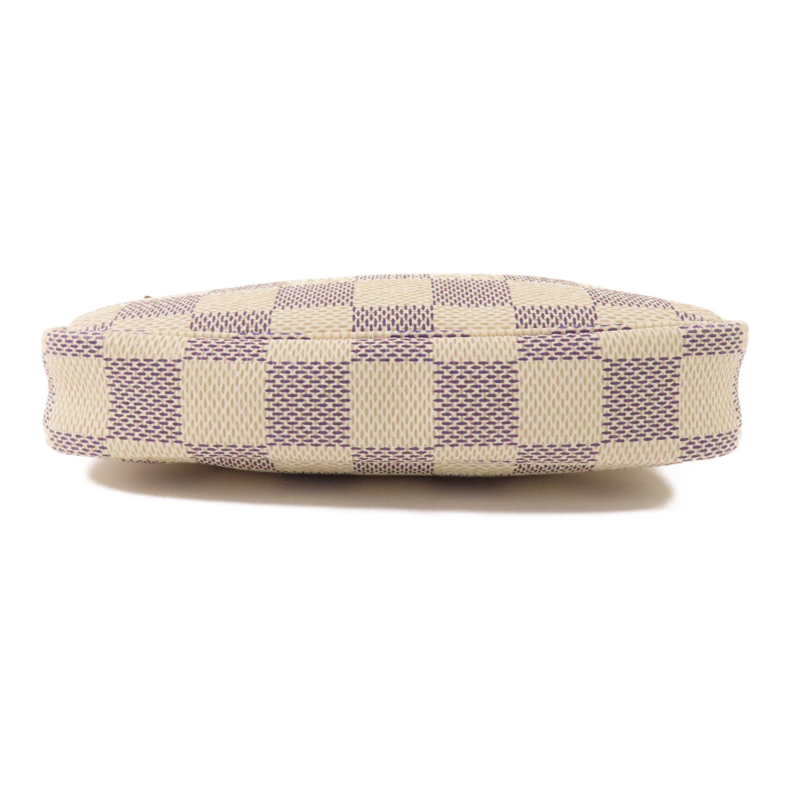 LOUIS VUITTON Damier Azur Mini Pochette Accessories金扣鏈帶手挽袋
