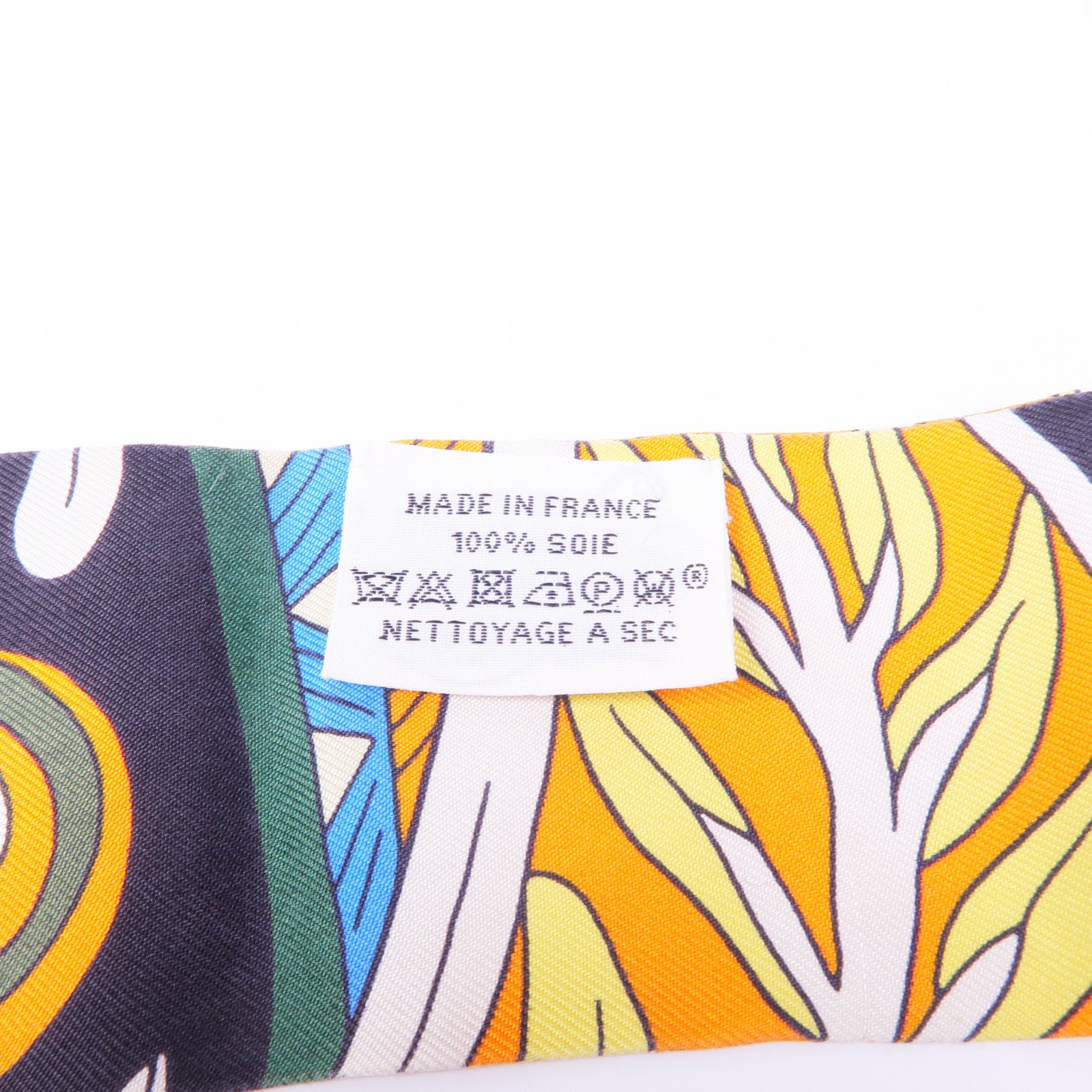 HERMES Twilly Scarf Scarves Silk Orange Multicolor