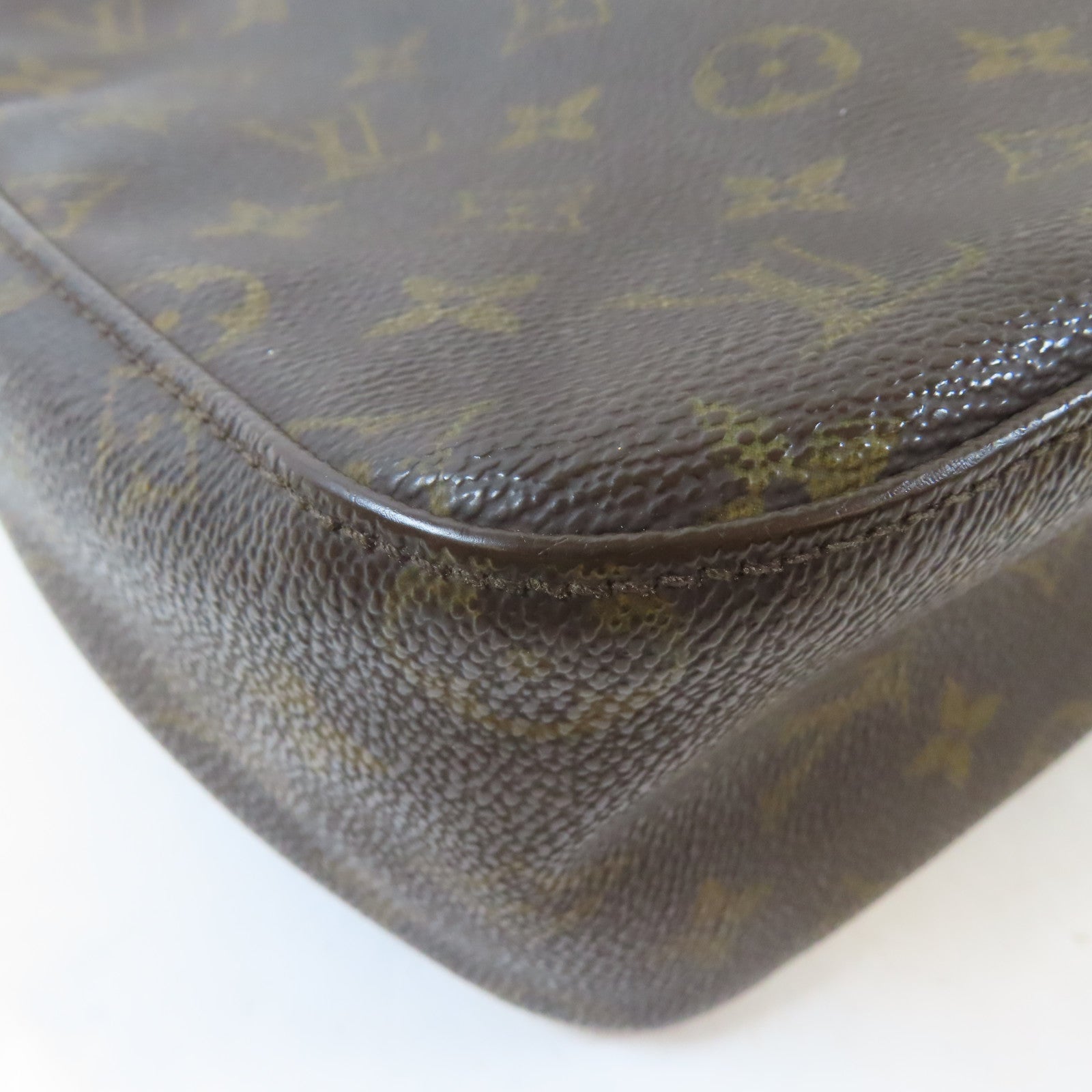 LOUIS VUITTON Monogram Looping MM金扣肩背袋啡色