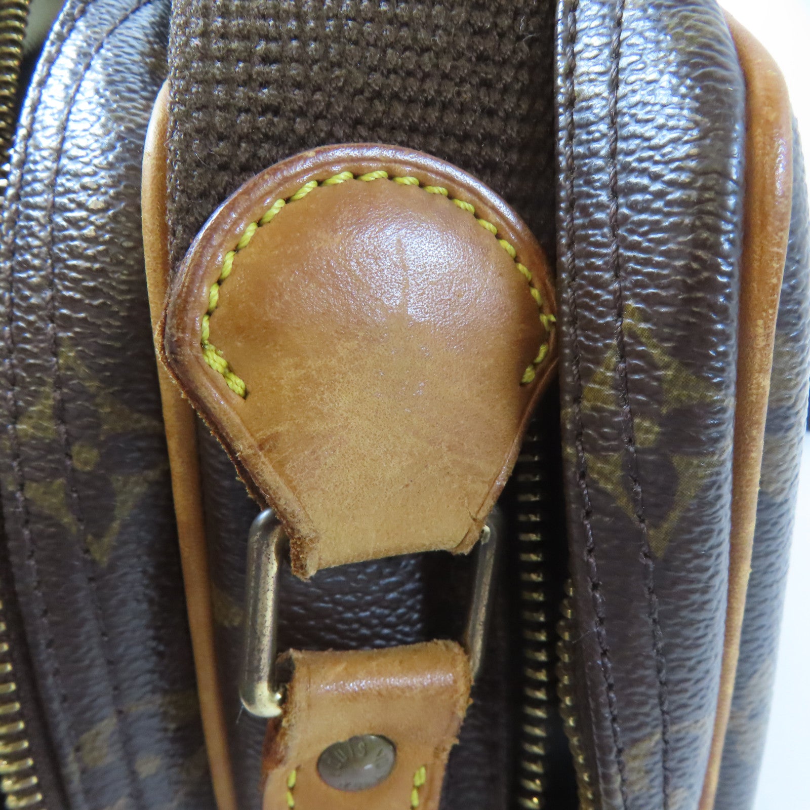 LOUIS VUITTON Monogram Reporter PM金扣肩背袋啡色