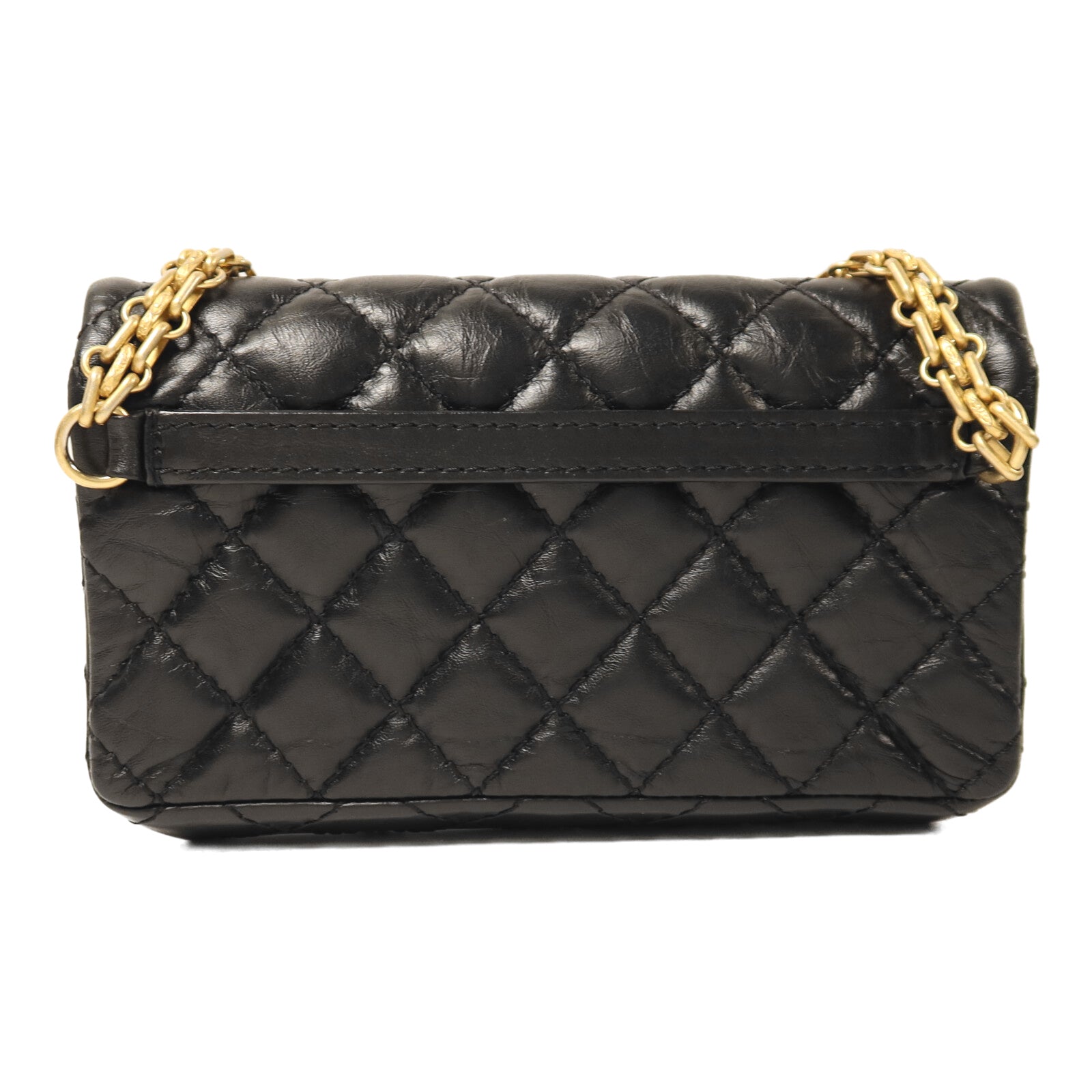 CHANEL 牛皮皮革Shoulder Bag金扣鏈帶肩背袋