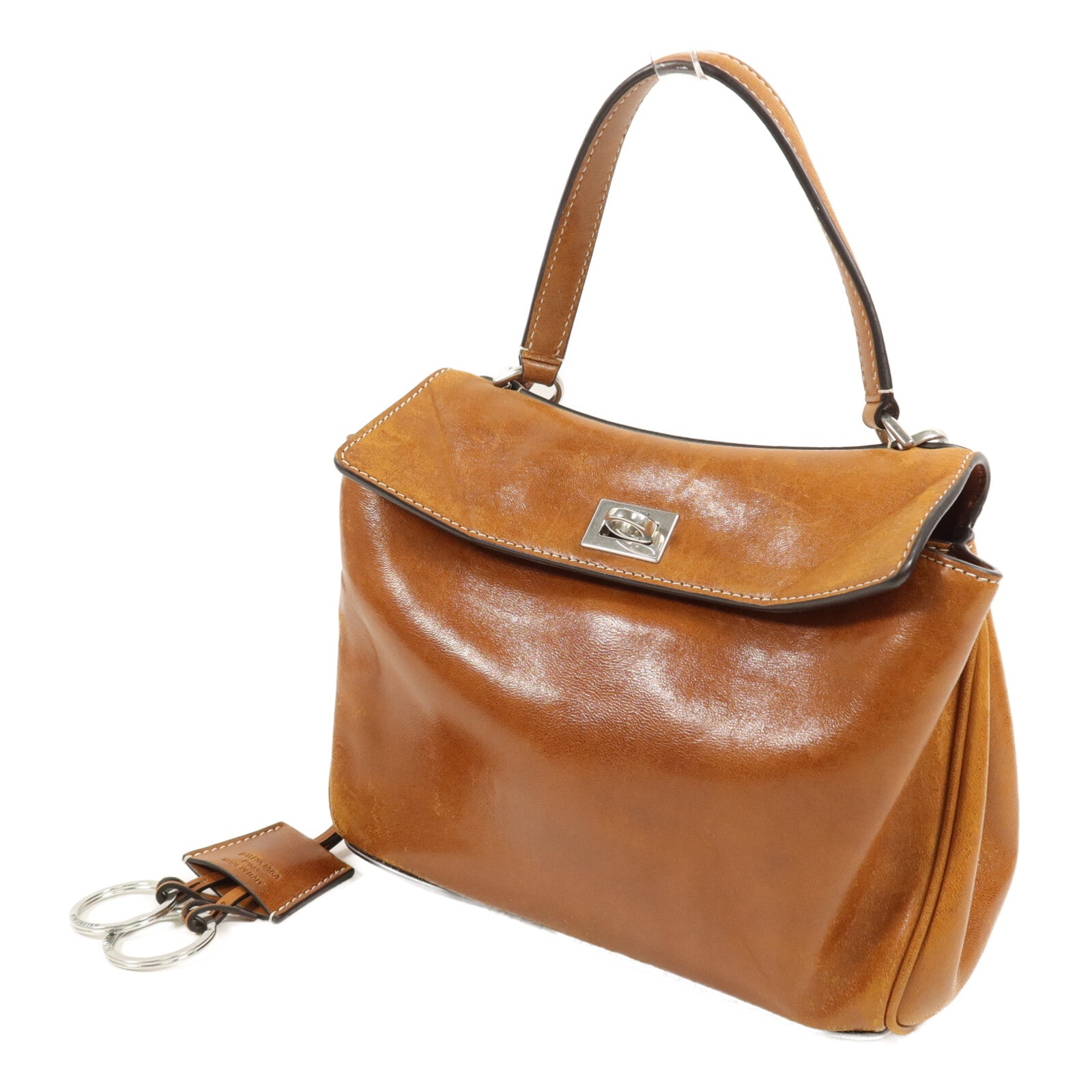 BALENCIAGA 牛皮皮革Mini Rodeo手挽肩背兩用袋