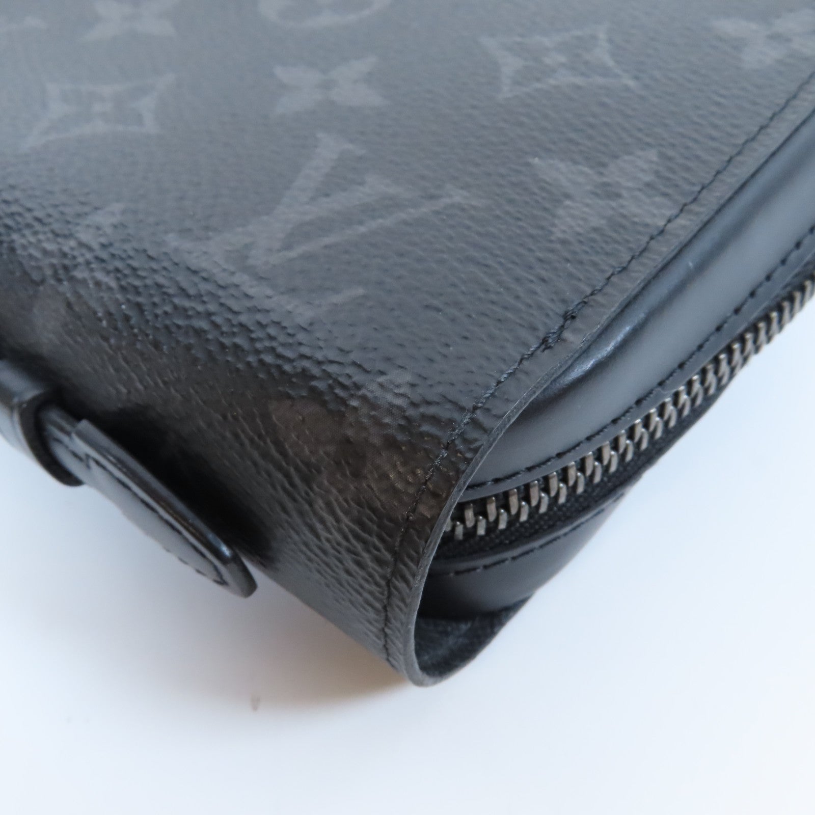 LOUIS VUITTON 【激減優惠】Monogram Eclipse Zippy XL Wallet銀扣手拿包/錢包黑色