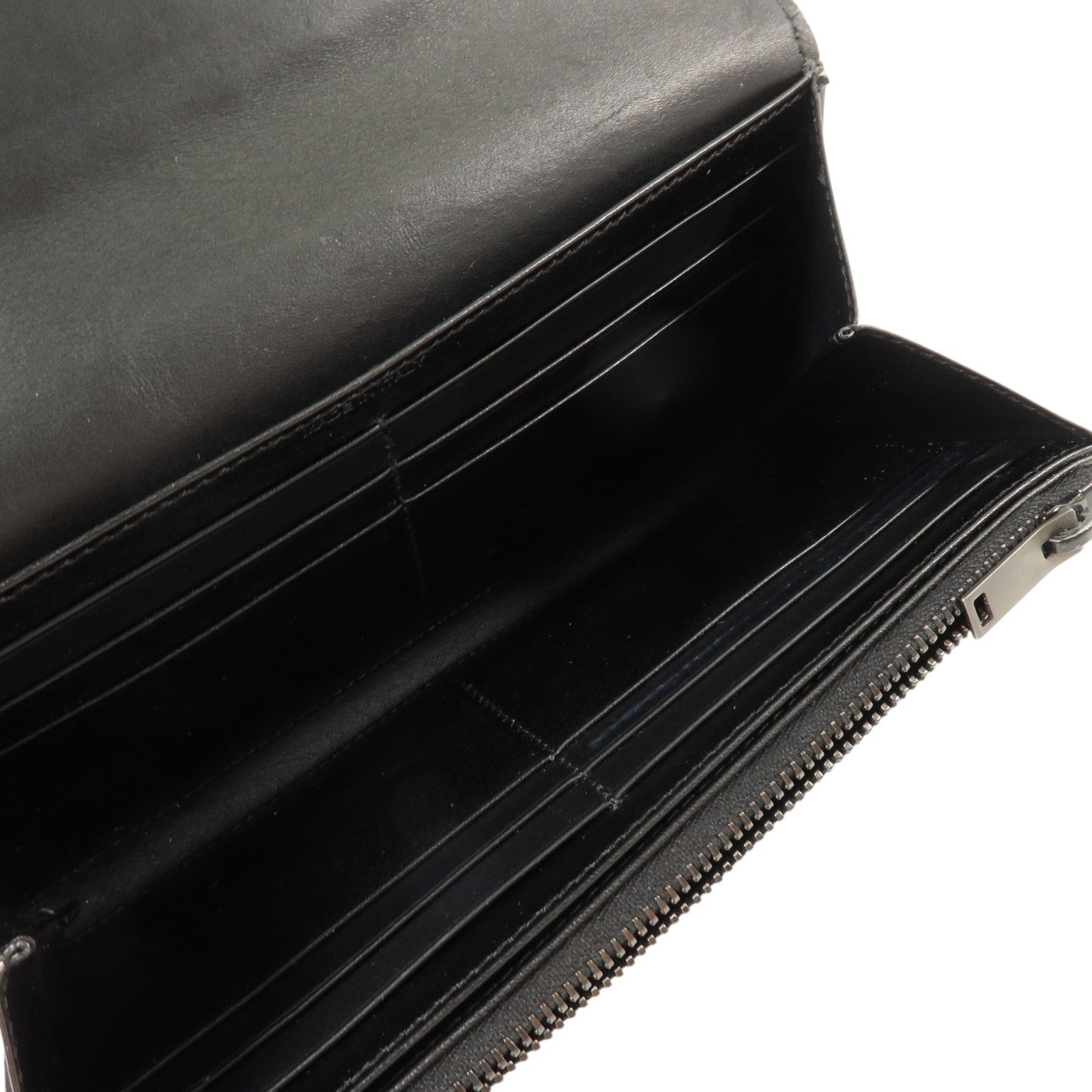 SAINT LAURENT 牛皮皮革Long Wallet銀扣長錢包