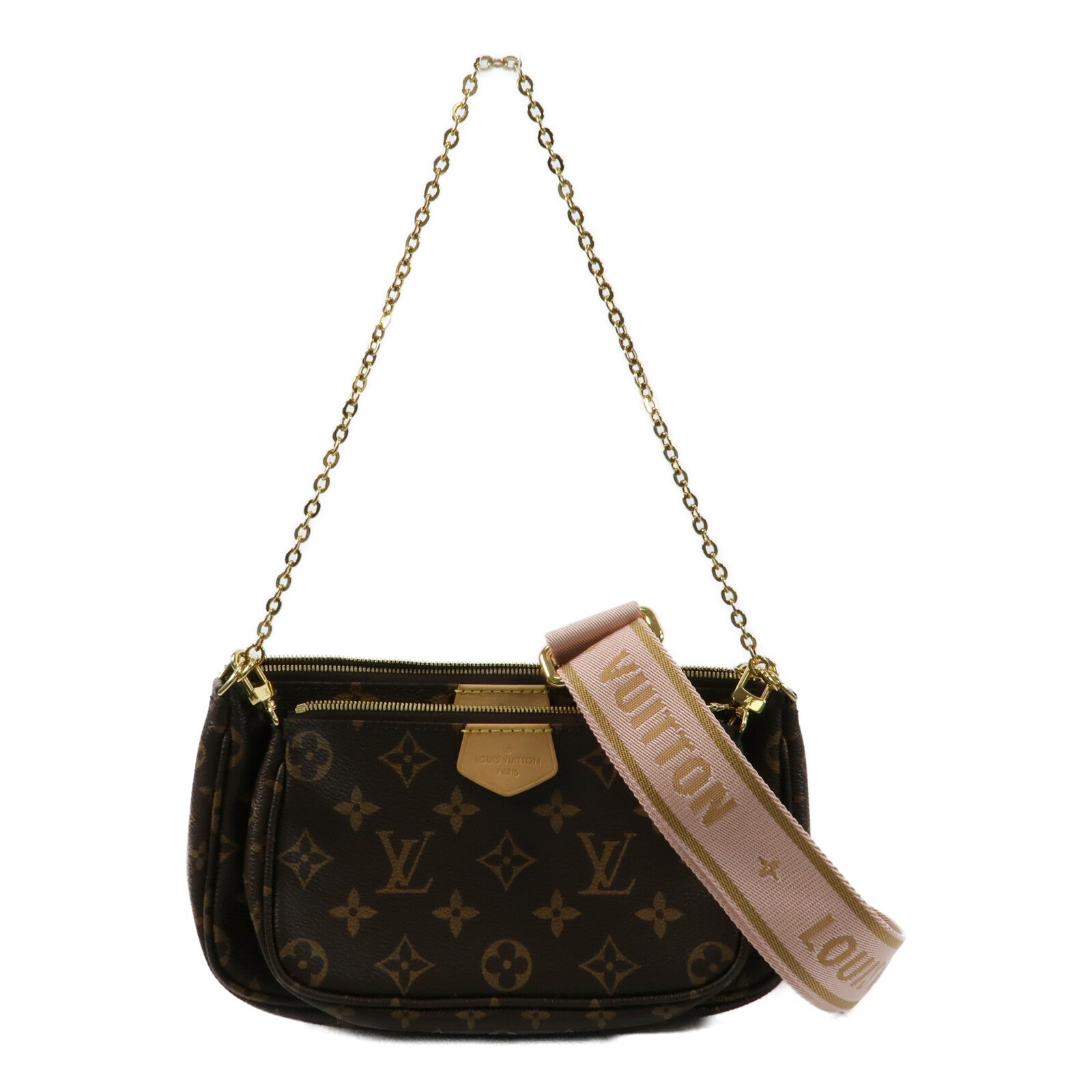 LOUIS VUITTON Monogram Multi Pochette Accessoires鏈帶手挽肩背兩用袋