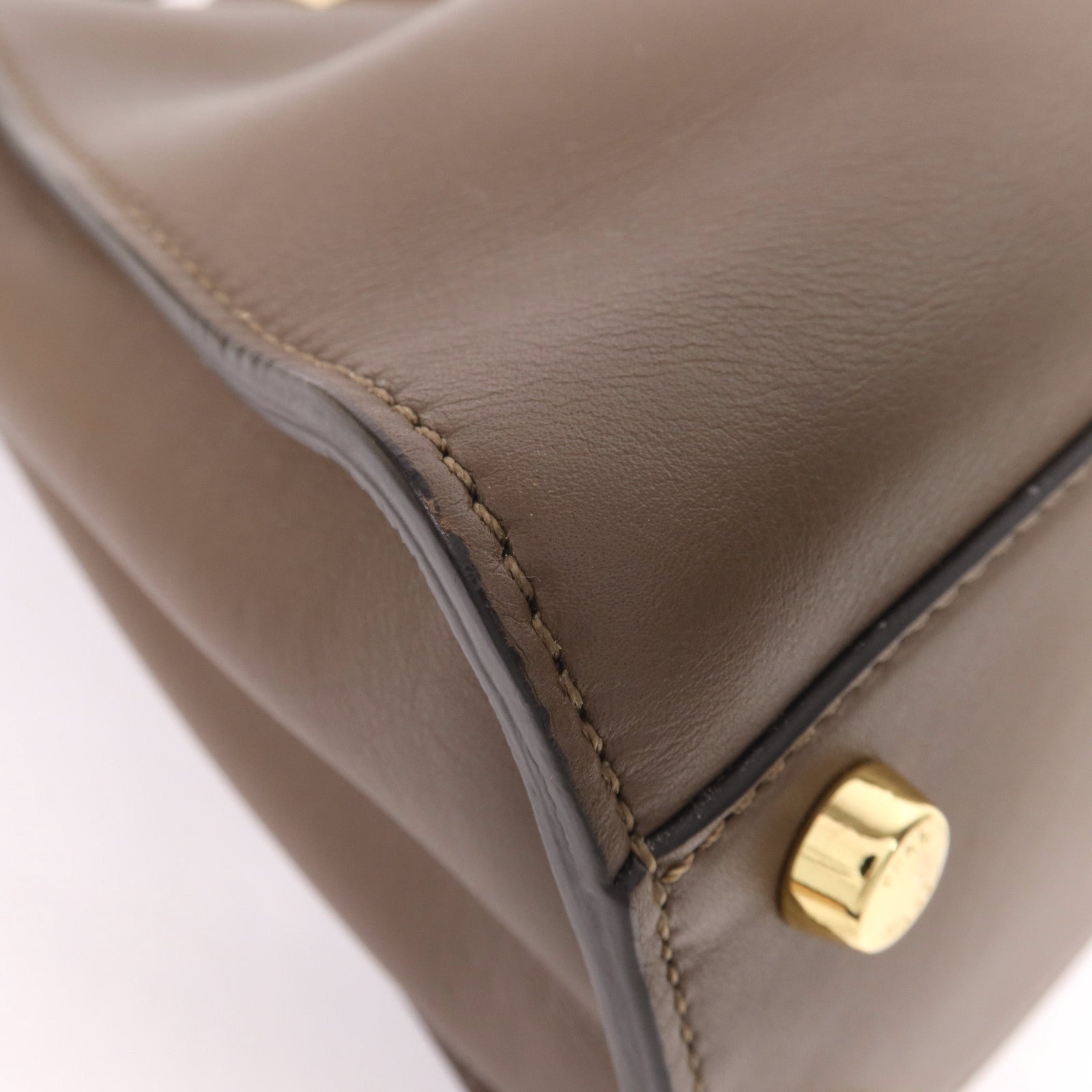 FENDI 牛皮皮革Peekaboo金扣手挽肩背兩用袋