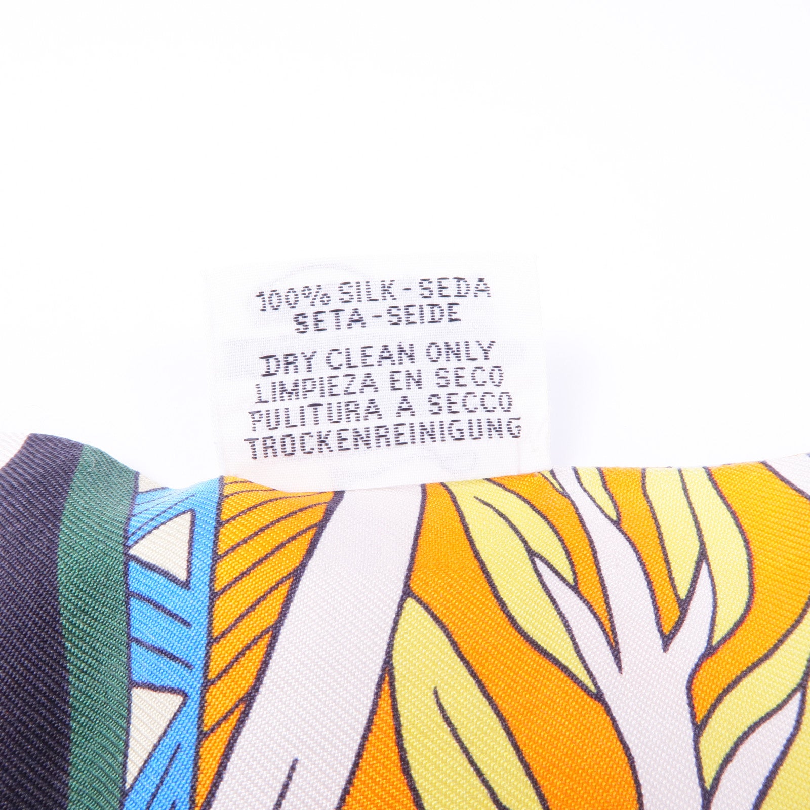 HERMES Twilly Scarf Scarves Silk Orange Multicolor