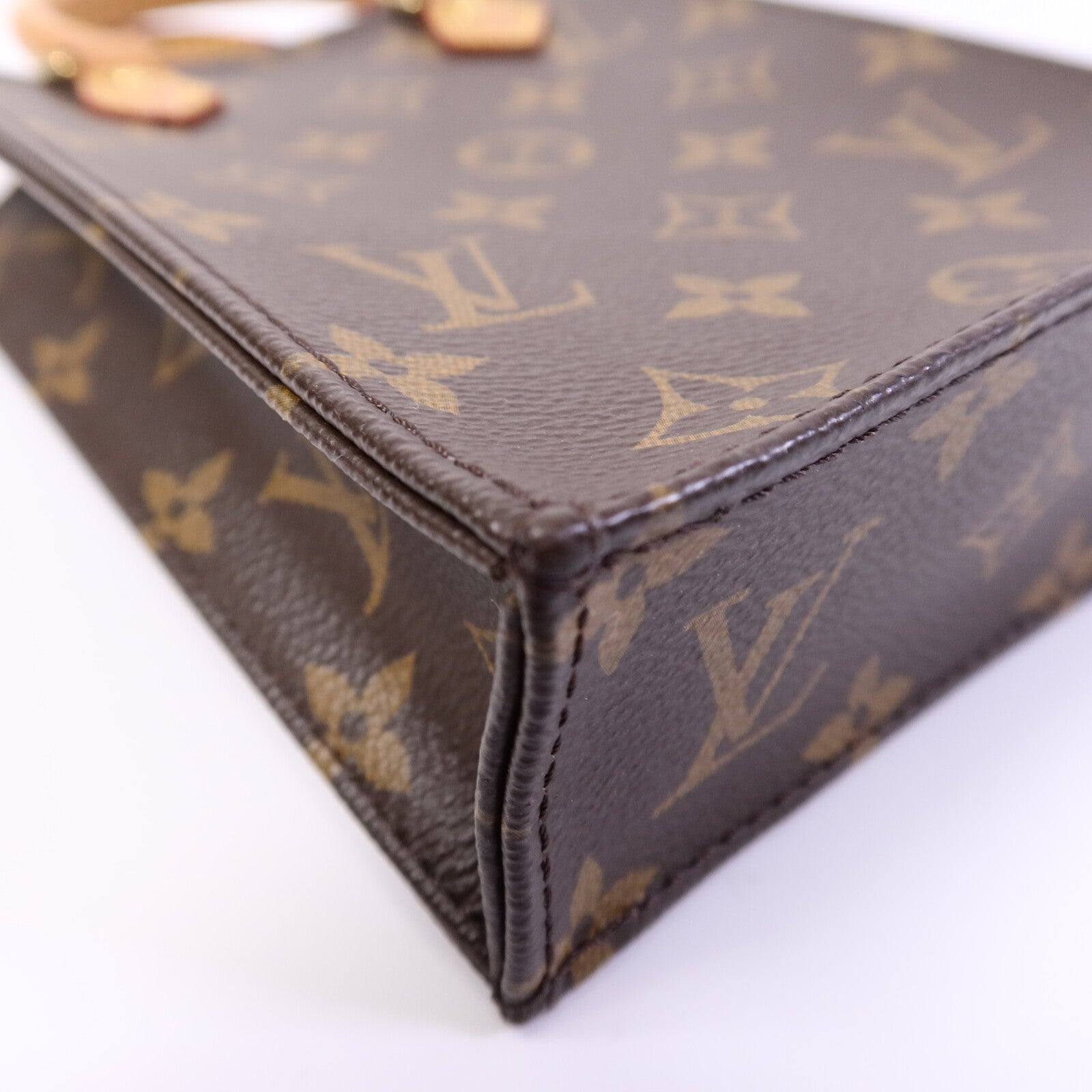 LOUIS VUITTON Monogram Petit Sac Plat手挽肩背兩用袋