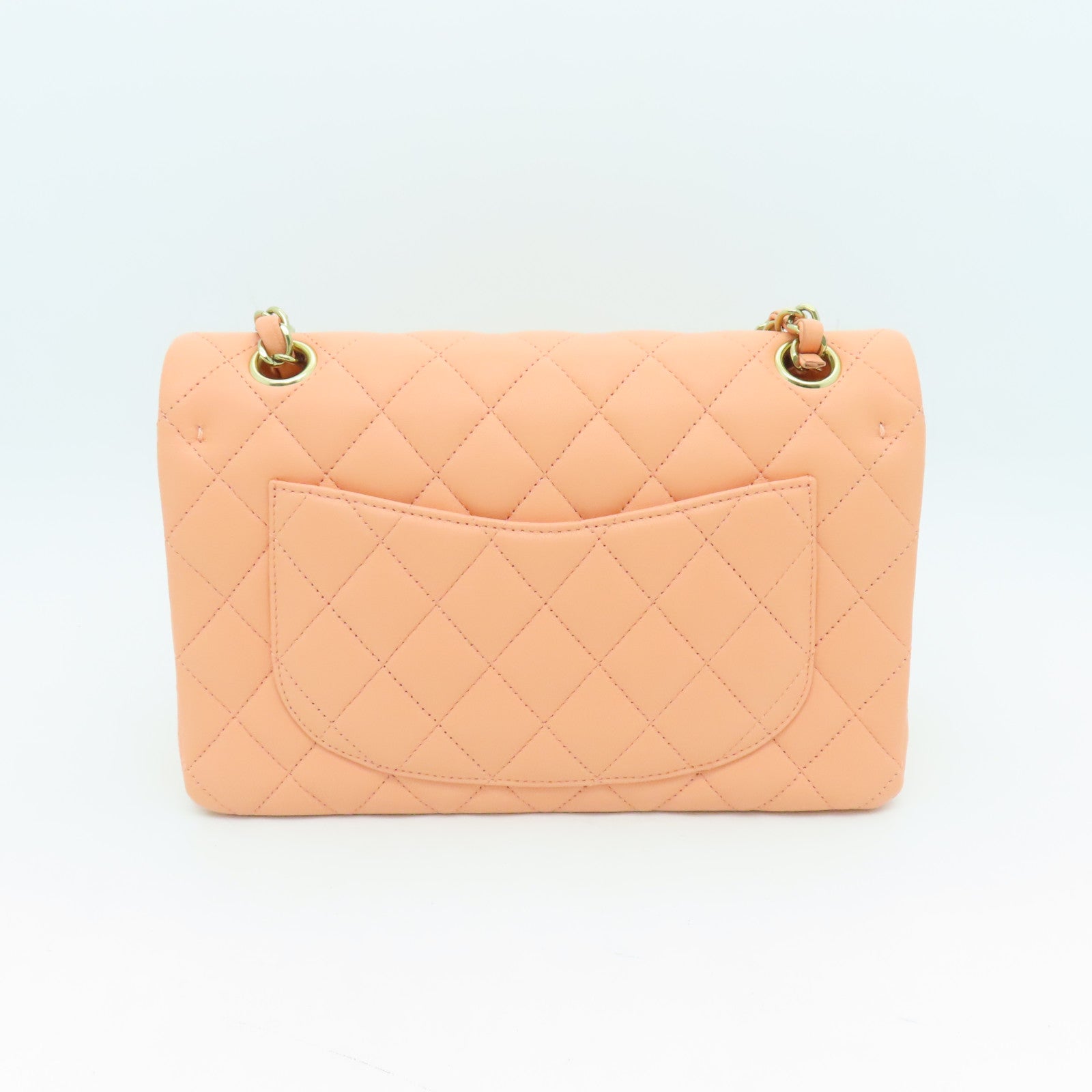 CHANEL 【激減優惠】菱格羊皮皮革Classic Bag金扣鏈帶肩背袋粉紅