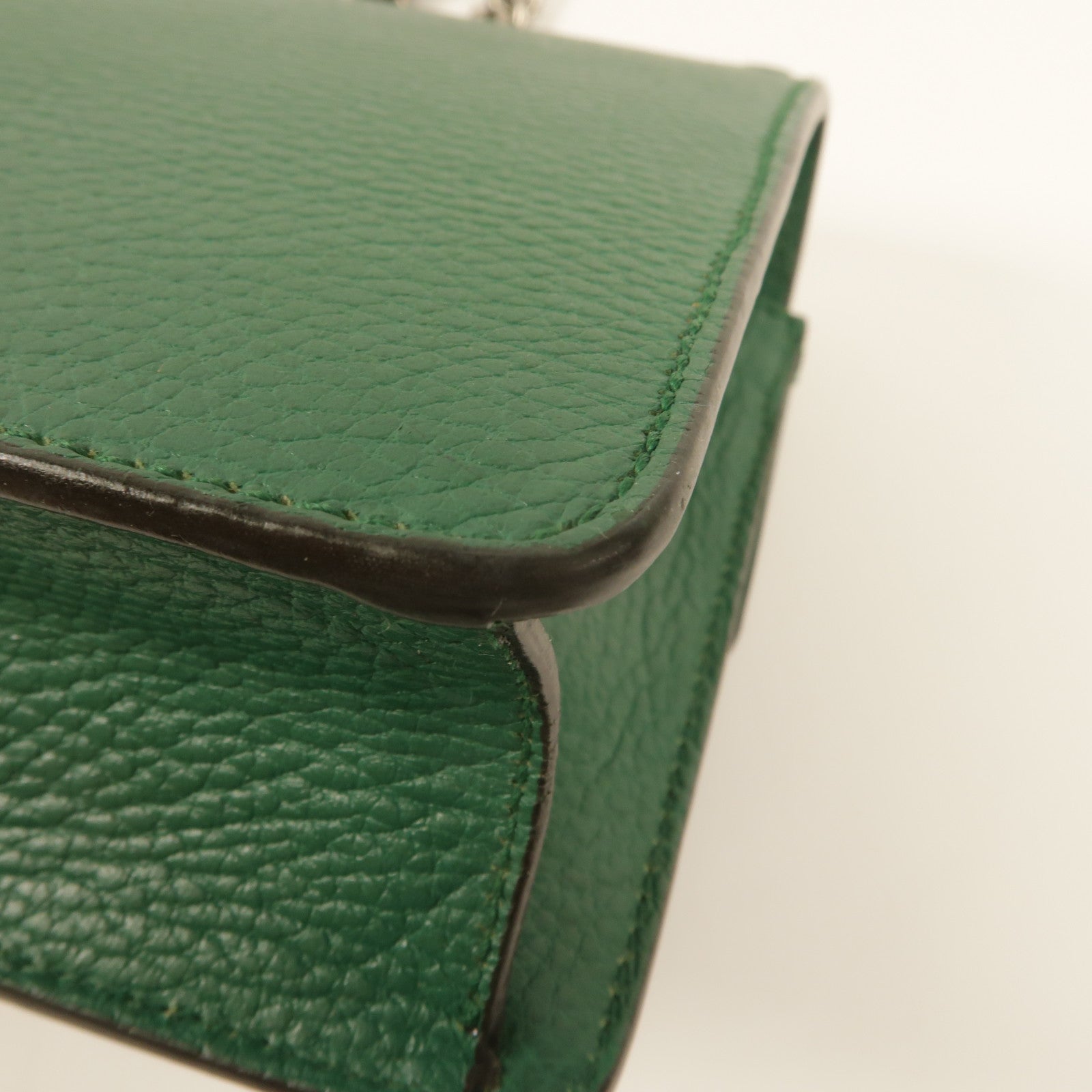 GUCCI GG SHW Dionysus Small Chain Shoulder Bag 421970 Calfskin Leather Green