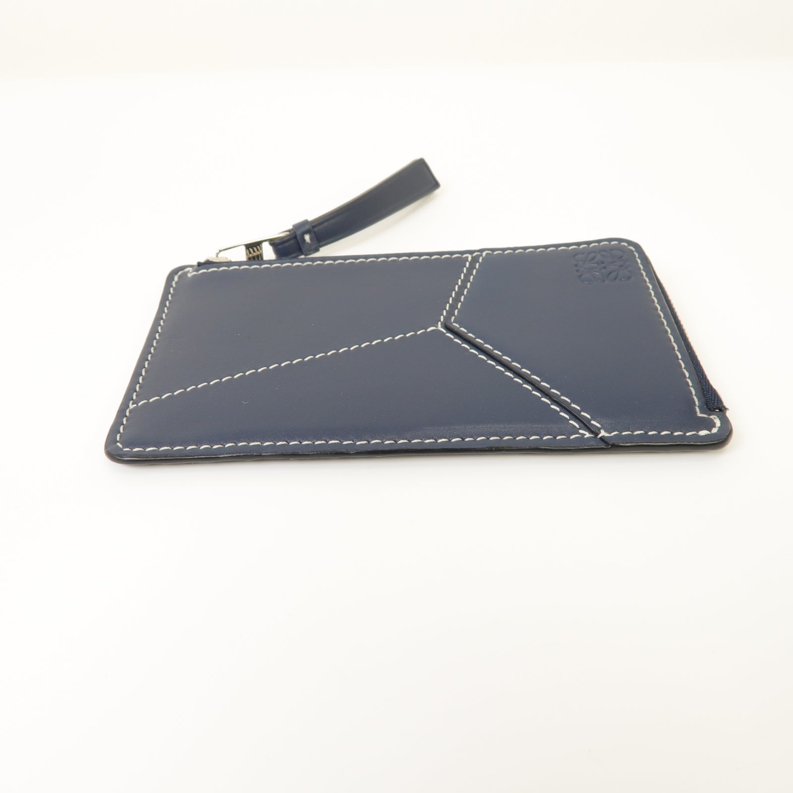 LOEWE 牛皮皮革Coin Case銀扣零錢包