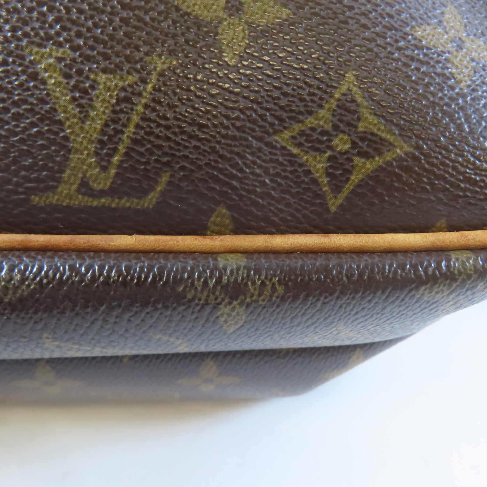 LOUIS VUITTON Monogram Reporter PM金扣肩背袋啡色