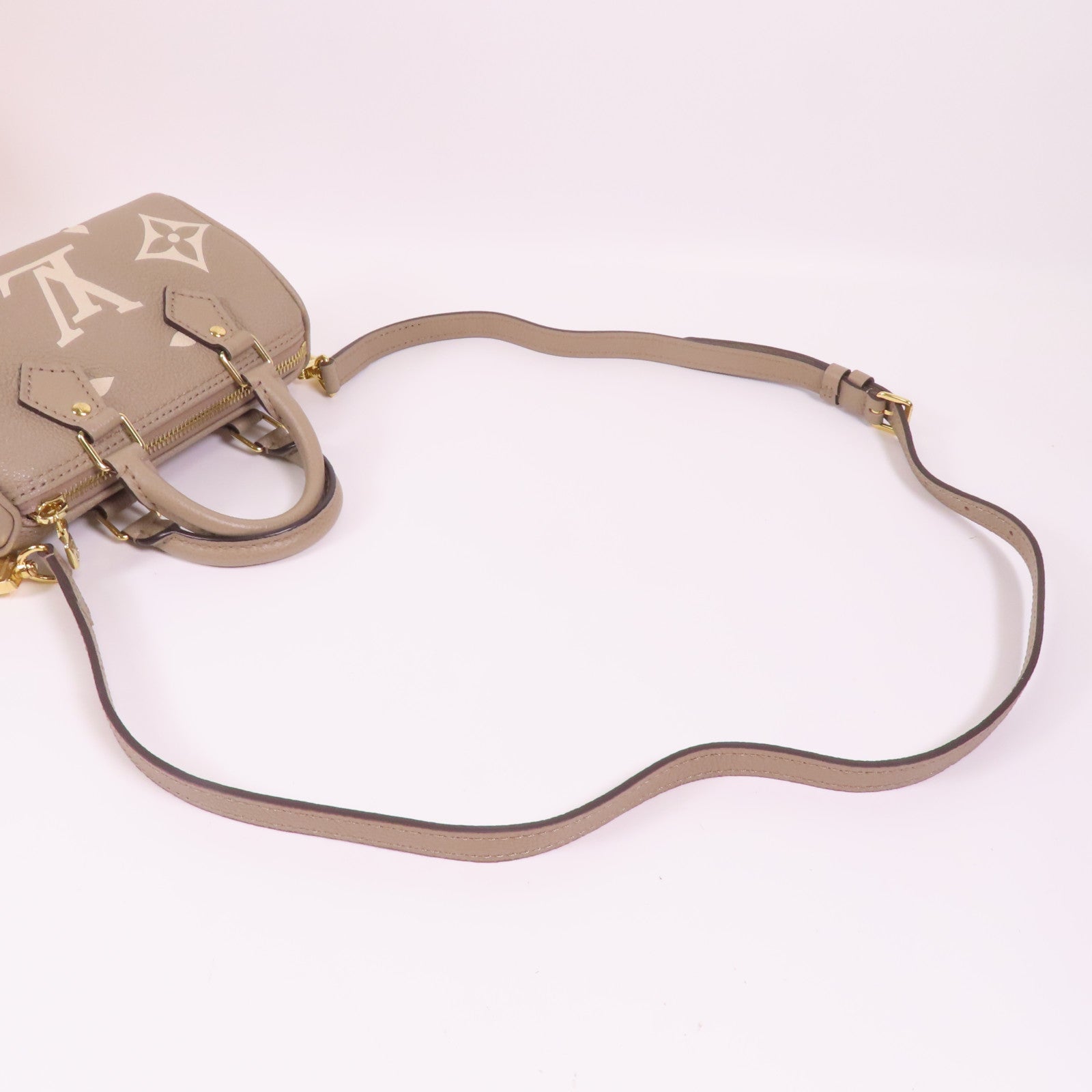 LOUIS VUITTON Monogram Empreinte Nano Speedy Bandouliere金扣手挽肩背兩用袋