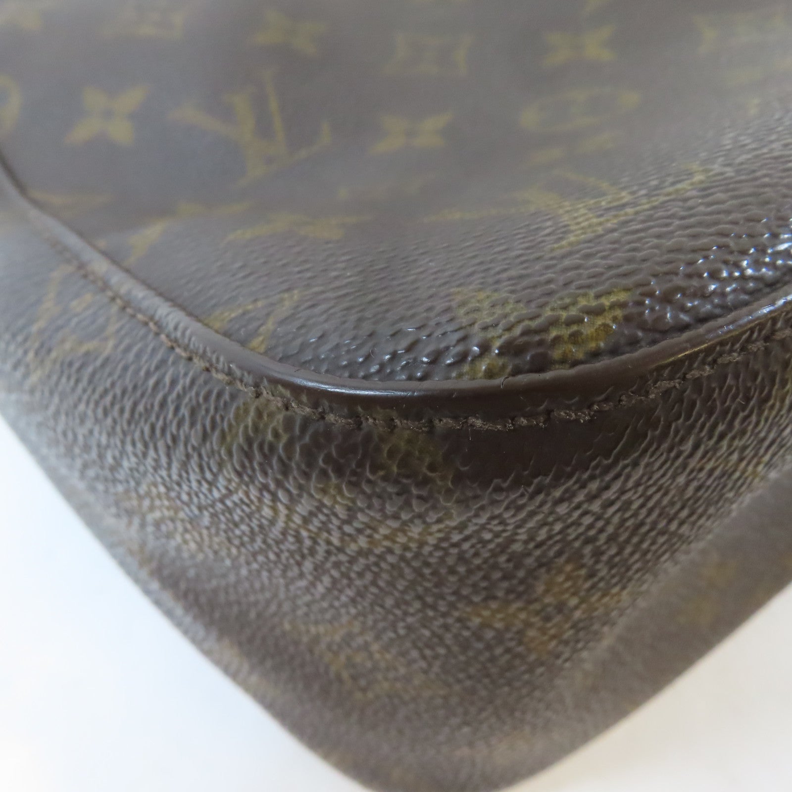 LOUIS VUITTON Monogram Looping MM金扣肩背袋啡色