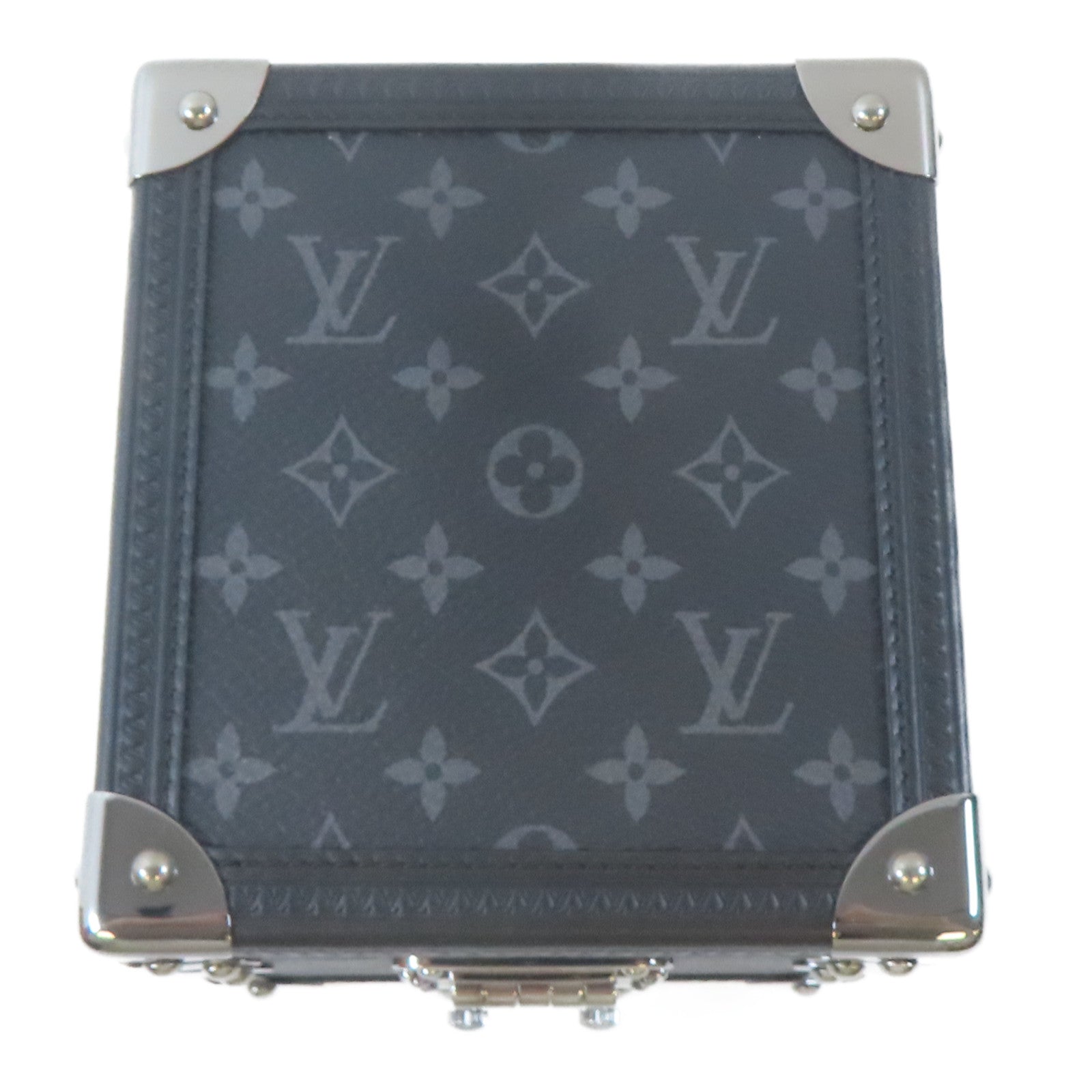LOUIS VUITTON Monogram Eclipse Vivienne Music Box Trunk銀扣音樂盒黑色