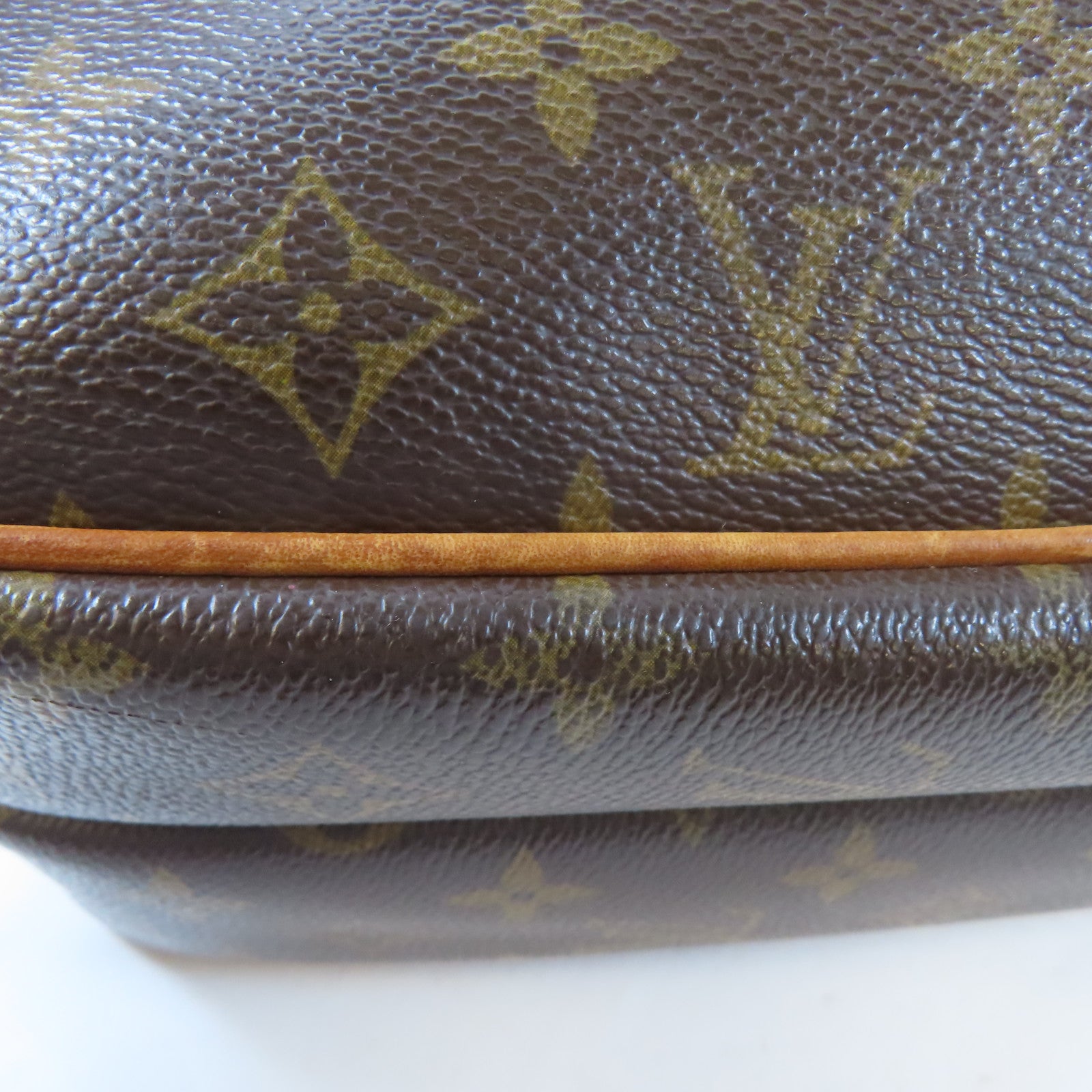 LOUIS VUITTON Monogram Reporter PM金扣肩背袋啡色