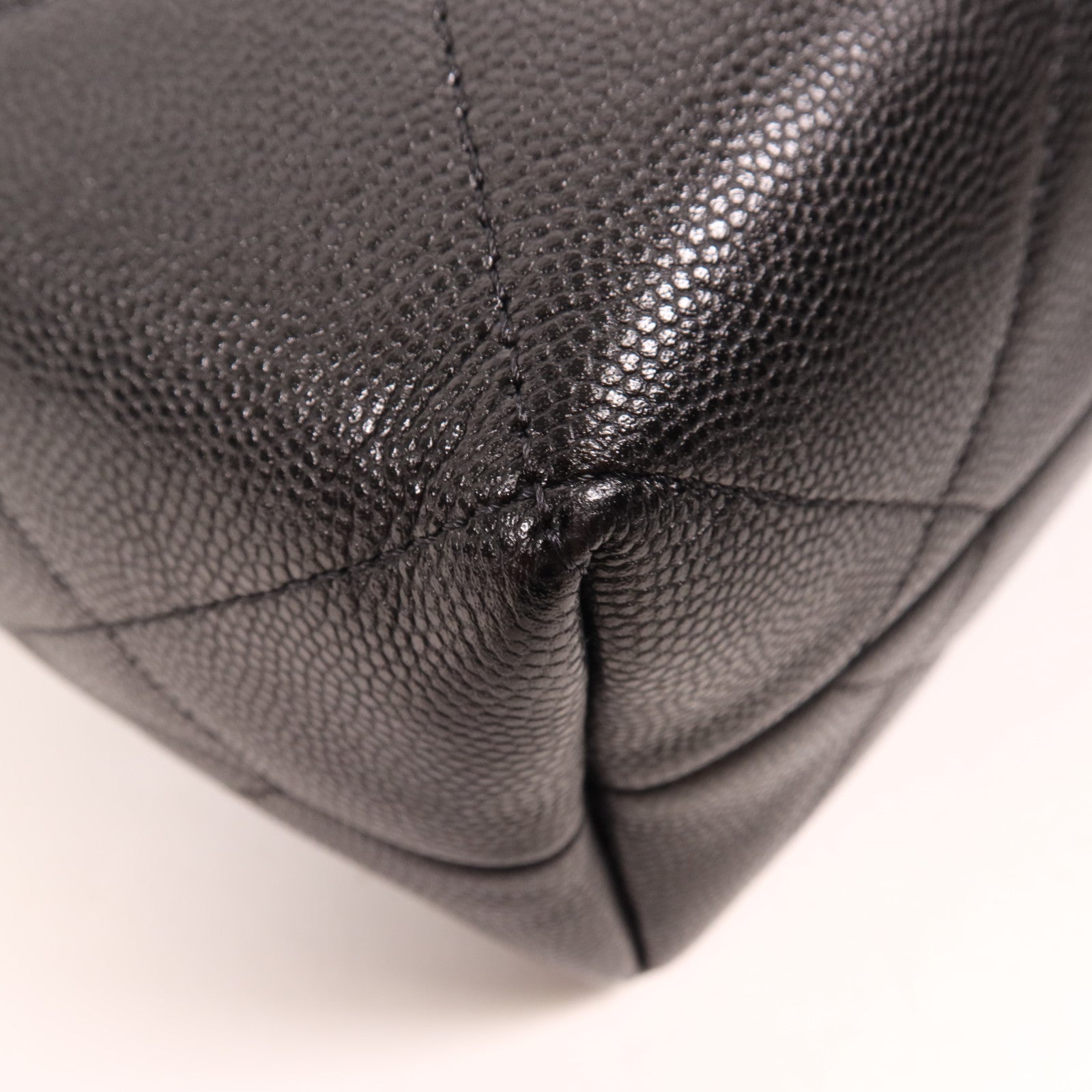 CHANEL 牛皮皮革Chain Shoulder金扣手挽肩背兩用袋