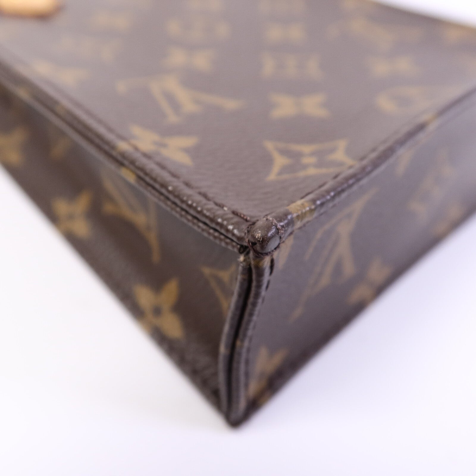 LOUIS VUITTON Monogram Petit Sac Plat手挽肩背兩用袋