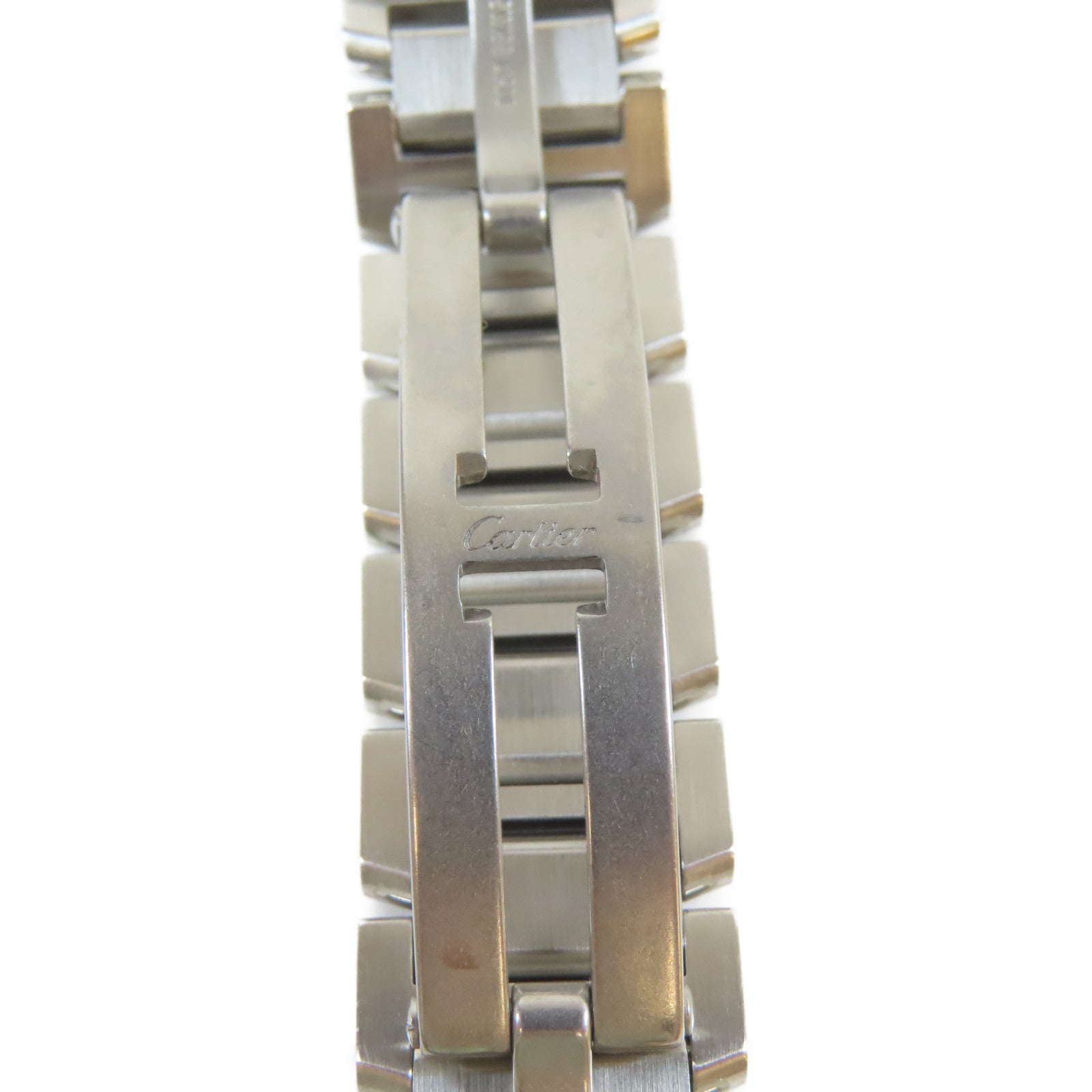 CARTIER Tank Française不鏽鋼手錶石英機芯粉紅色