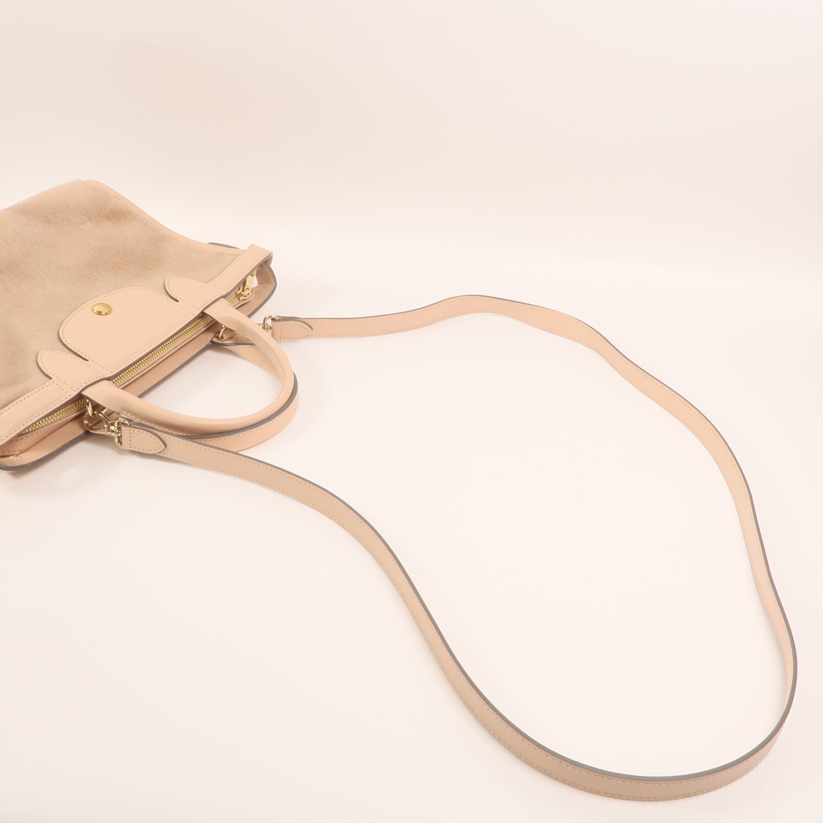 Longchamp 牛皮皮革2 Way Shoulder Bag金扣手挽肩背兩用袋
