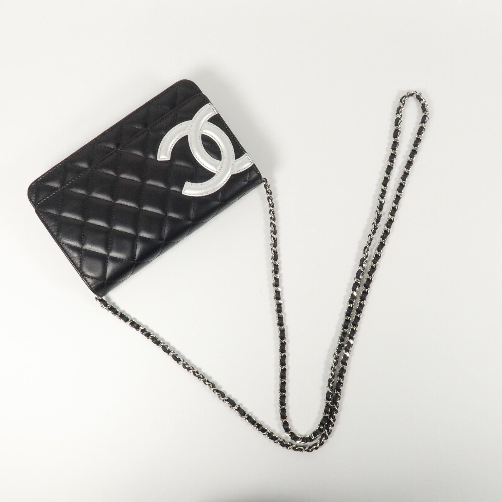 CHANEL 牛皮皮革Cambon Wallet On Chain鏈帶肩背袋