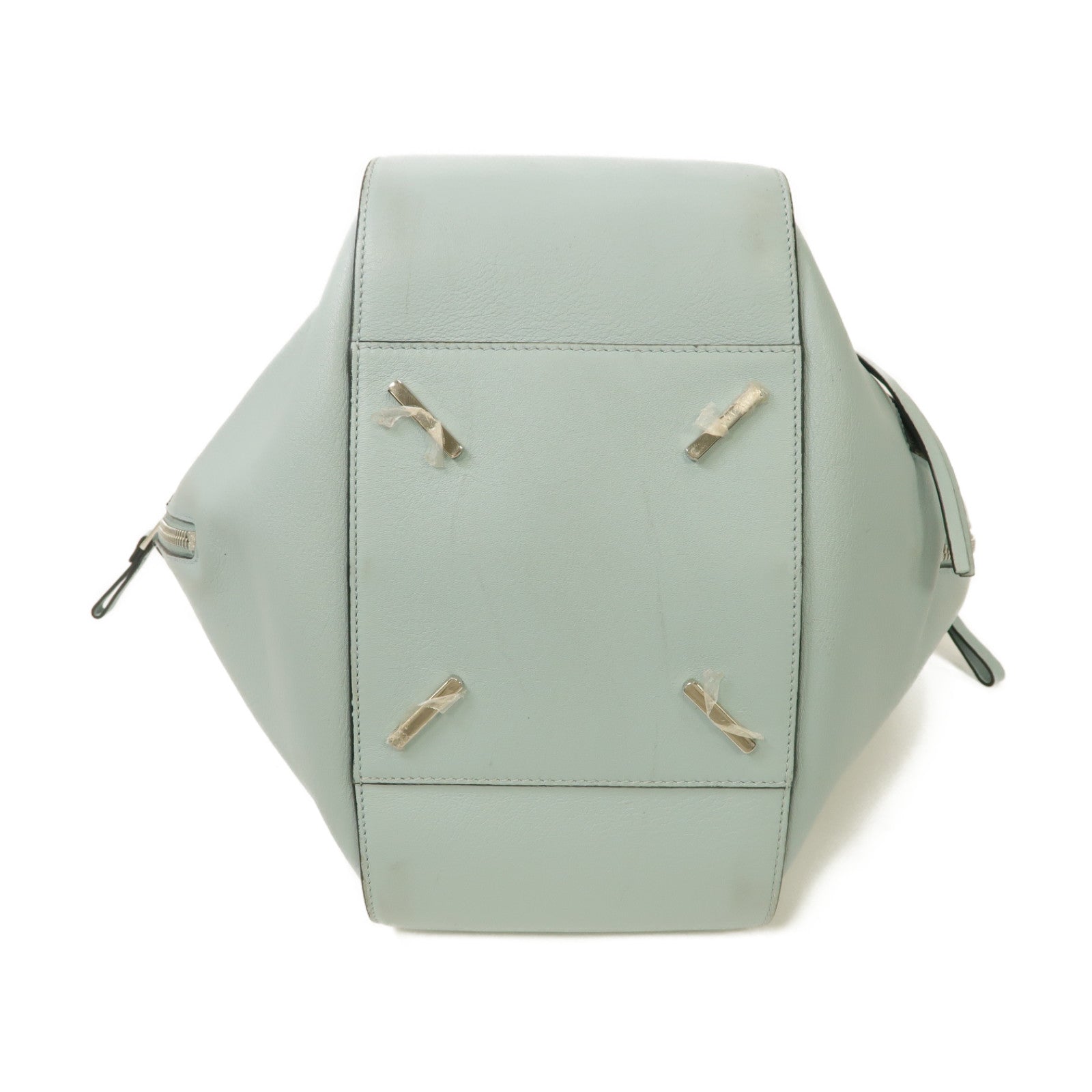 LOEWE 牛皮皮革Hammock銀扣手挽肩背兩用袋淺藍色