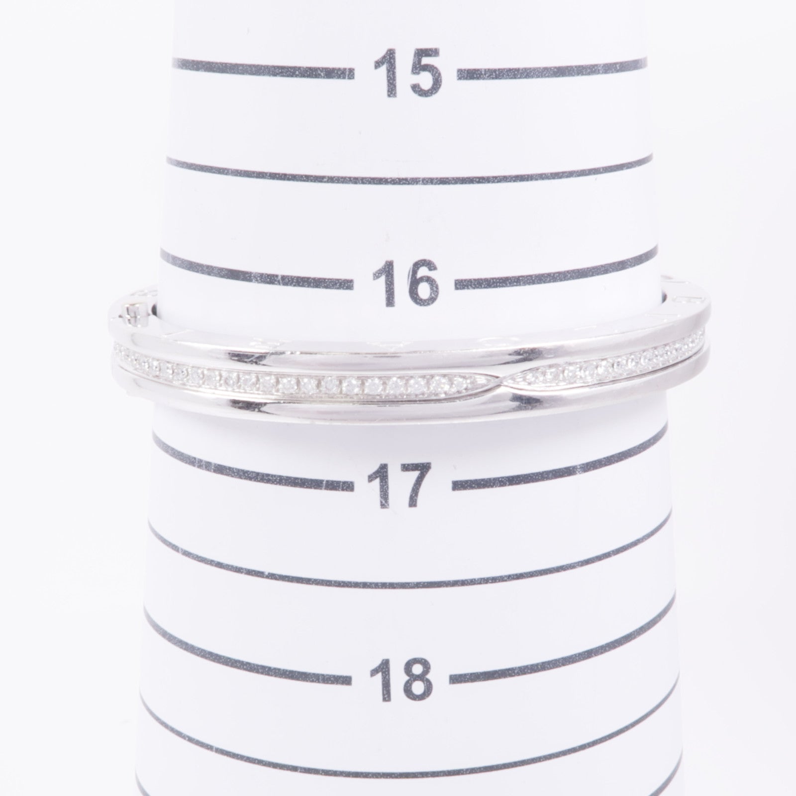 BVLGARI 18K白金B-zero1 Bracelet鑽石手鐲