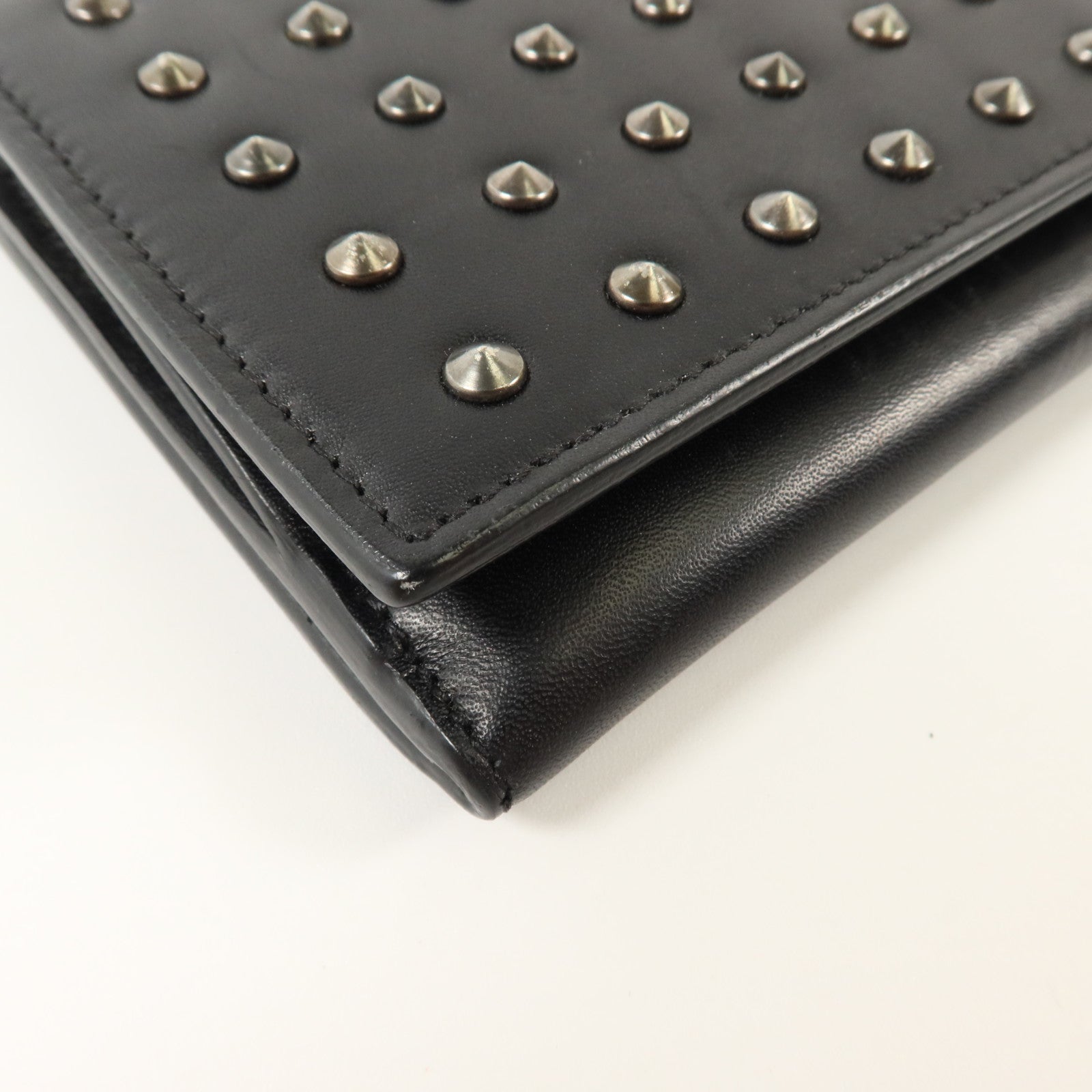 SAINT LAURENT 牛皮皮革Long Wallet銀扣長錢包