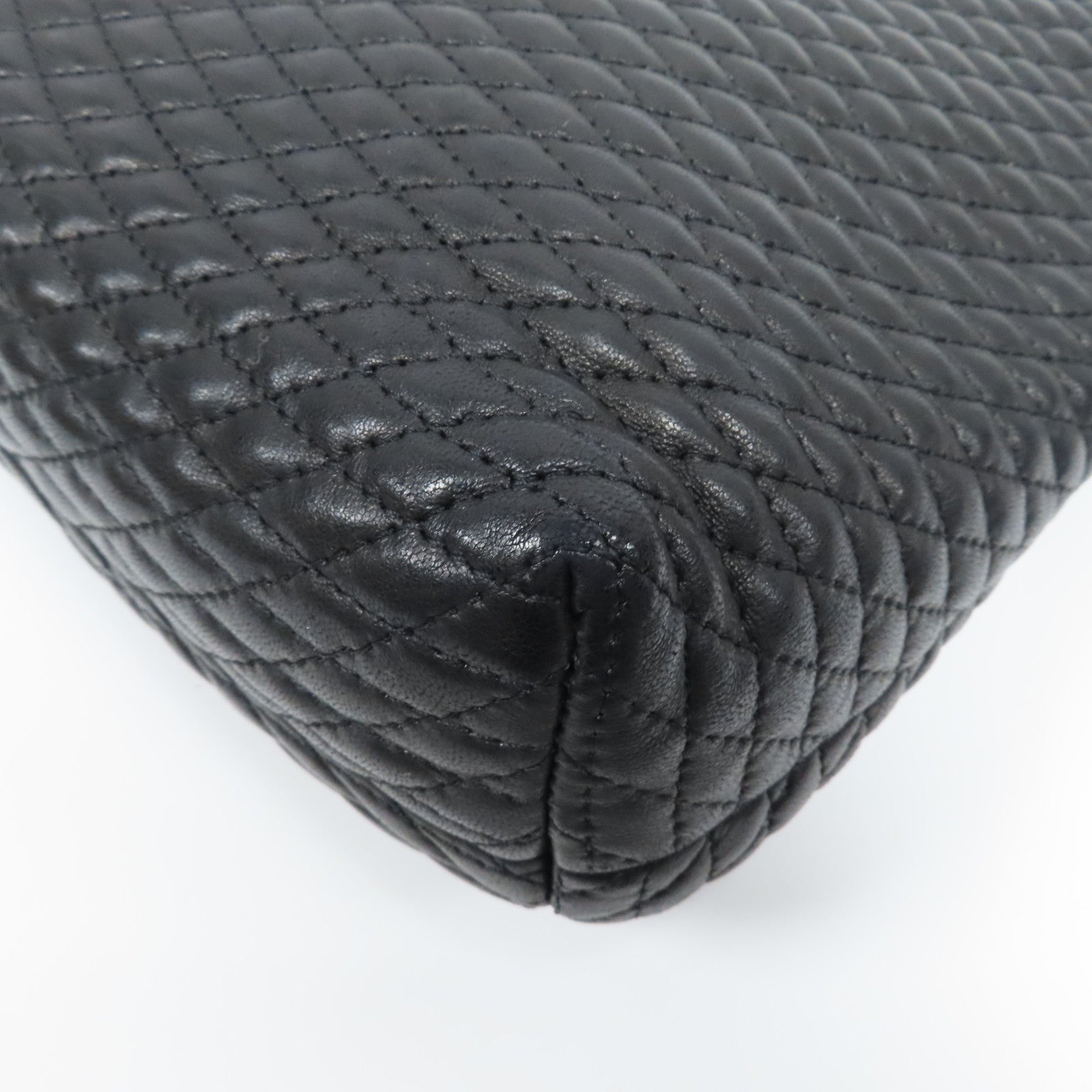 BALLY 菱格牛皮皮革Chain Shoulder金扣鏈帶肩背袋黑色
