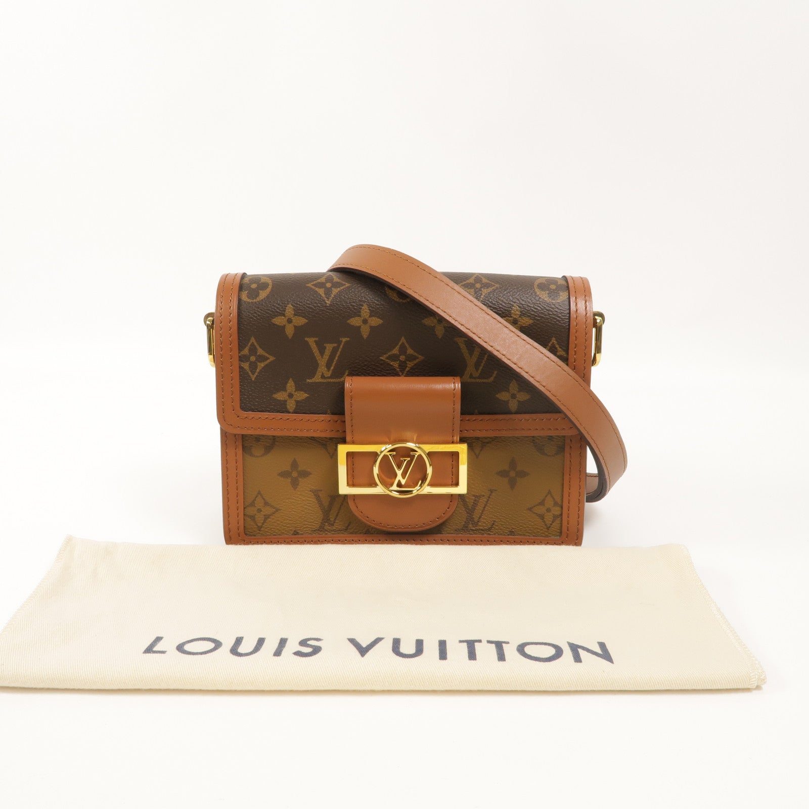 LOUIS VUITTON Monogram/Monogram Reverse Mini Dauphine肩背袋