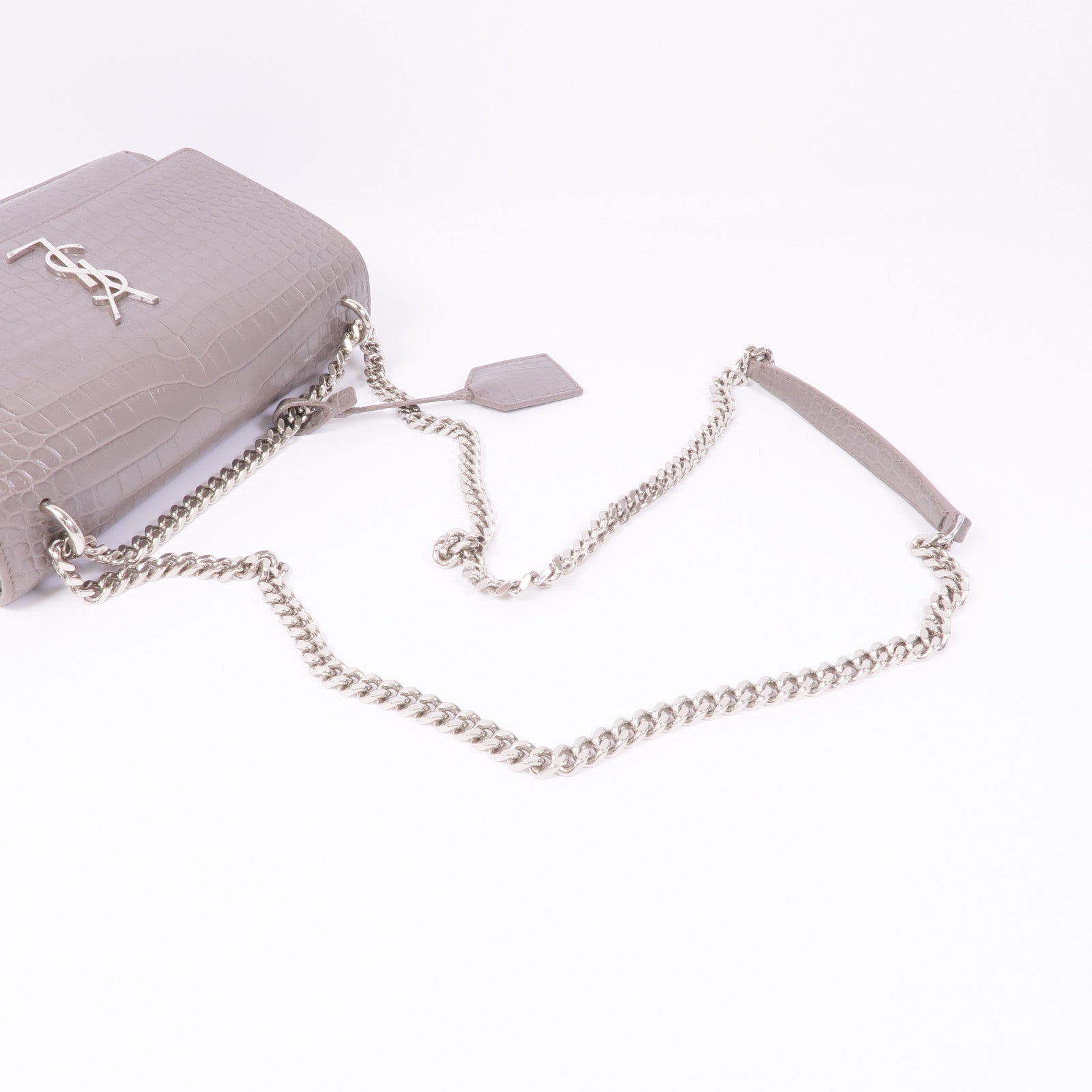 YVES SAINT LAURENT 牛皮皮革Sunset Medium銀扣鏈帶肩背袋