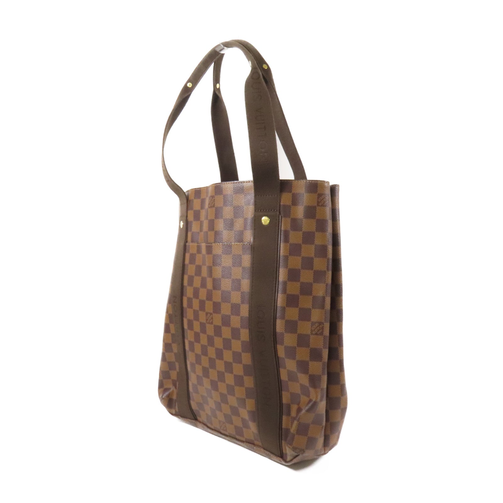 LOUIS VUITTON Damier Beaubourg金扣肩背袋棕色